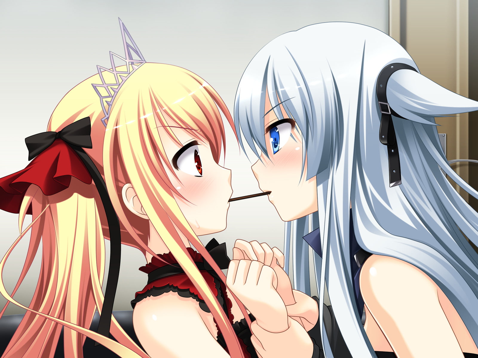 blue, food, freed, bloody, hair, 720P, eyes, pocky, lynette, luna, maki, makita, game, rondo, vance, blonde, queen, HD Wallpaper