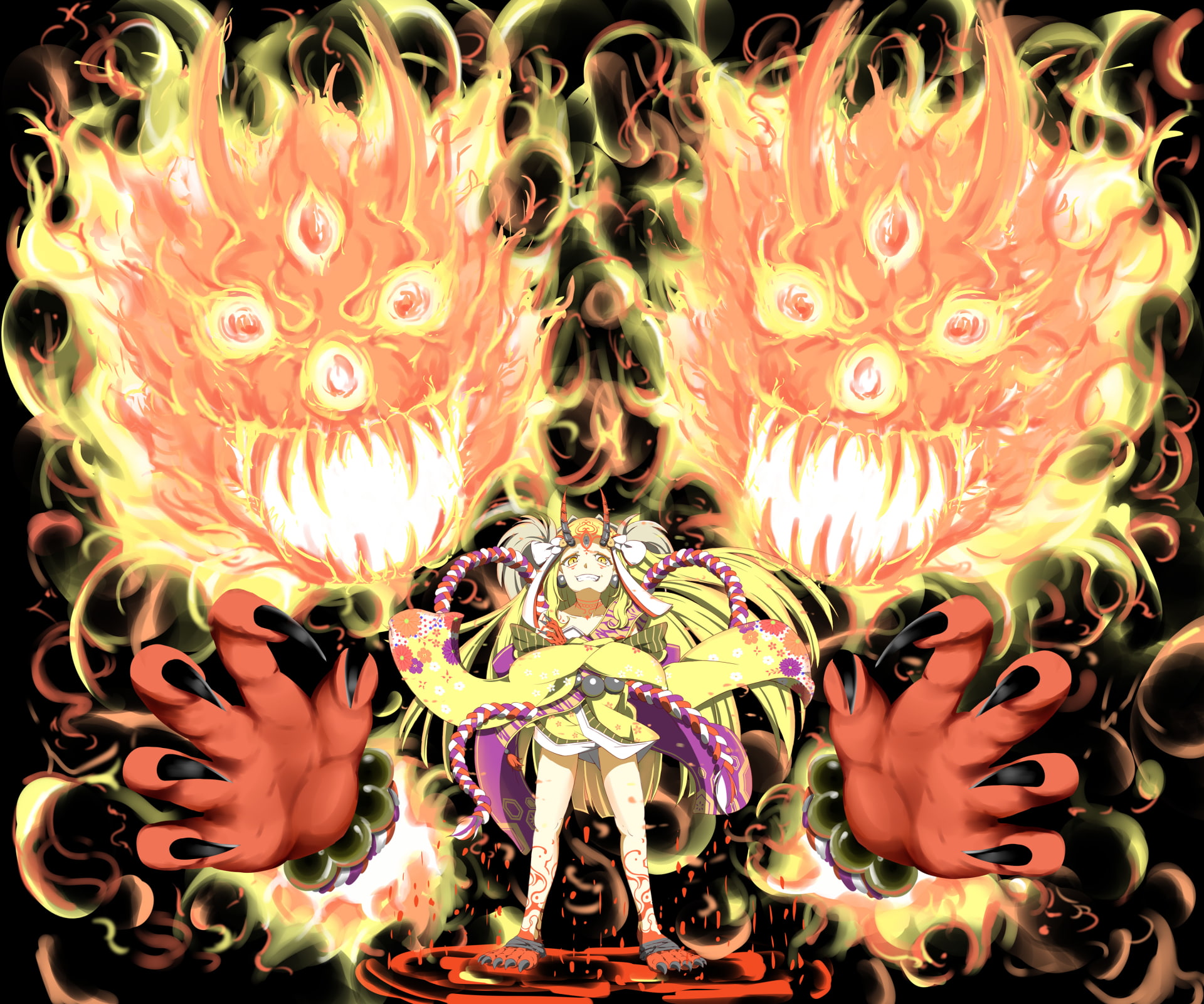 Monster, Warrior, Ibaraki Dōji, 1080P, Fate Series, Berserker (Fate/Grand Order), Fate/Grand Order, HD Wallpaper