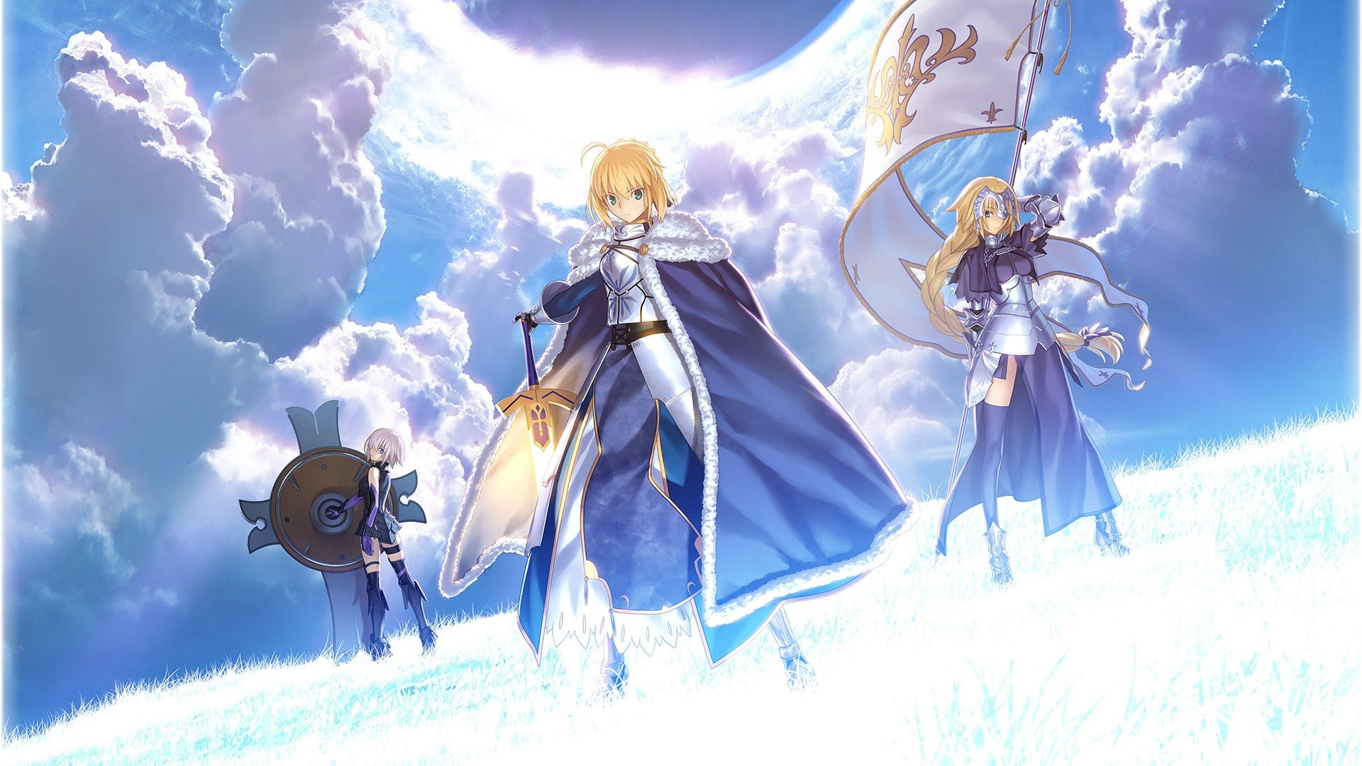 Saber, 1080P, Type-Moon, Joan of Arc, Shielder (FateGrand Order), anime girls, HD Wallpaper