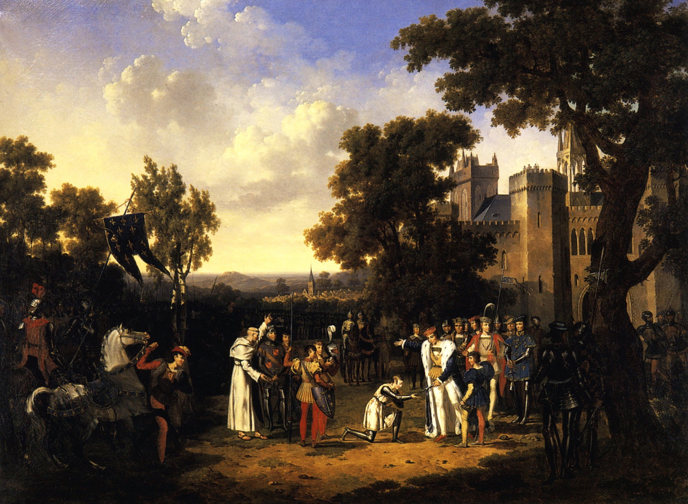 Joan of Arc before the Dauphin Charles, 1080P, Lecomte, 1809, Hippolyte, HD Wallpaper