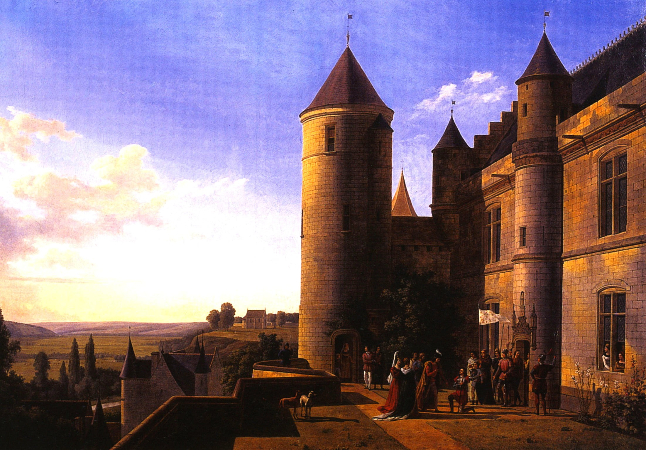 Millin-Duperie, Alexander, The meeting of Joan of Arc and the Dauphin Charles at the ca, 1819, 1080P, Louis Robert, HD Wallpaper