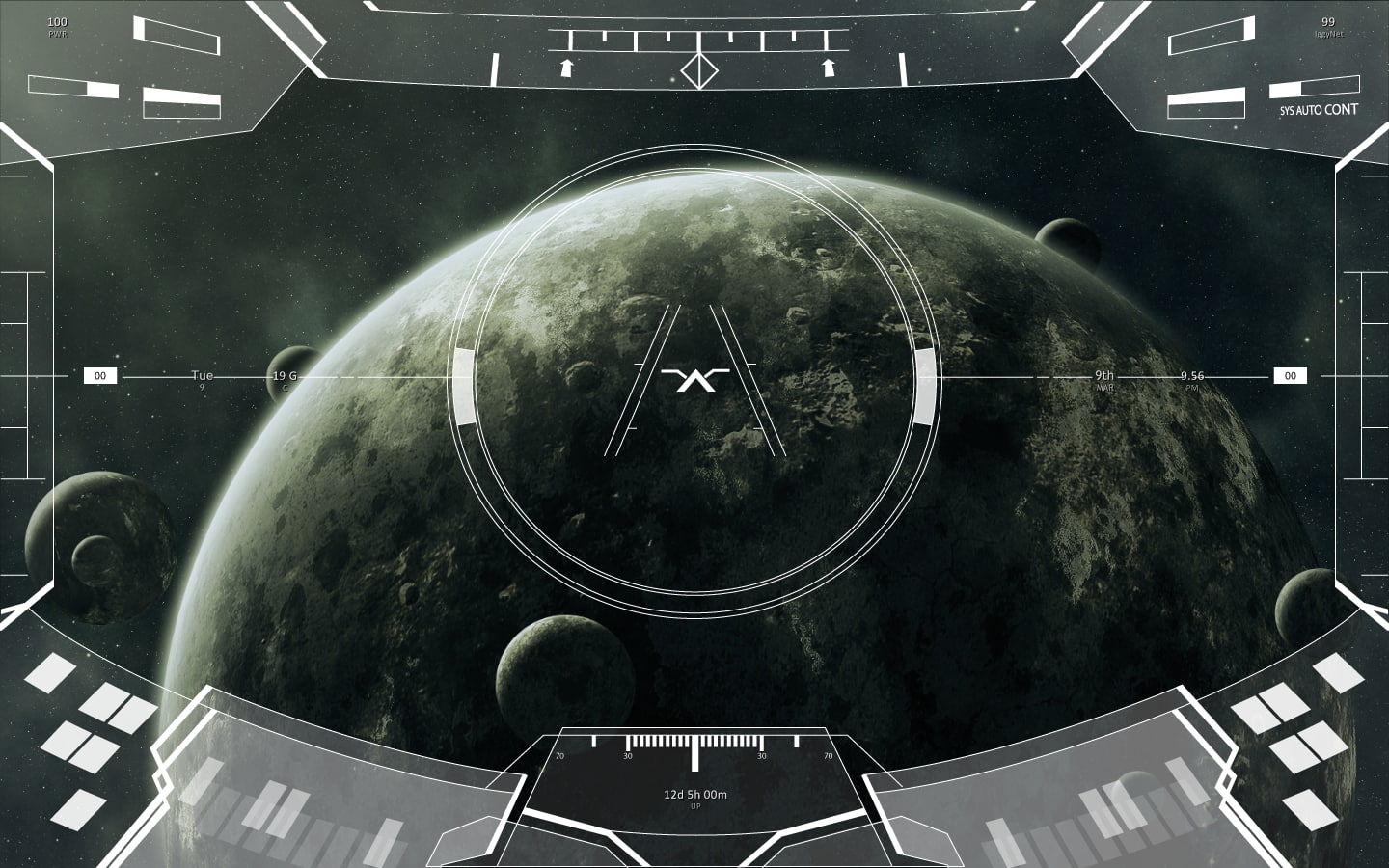 hud, outer, planets, 720P, space, HD Wallpaper