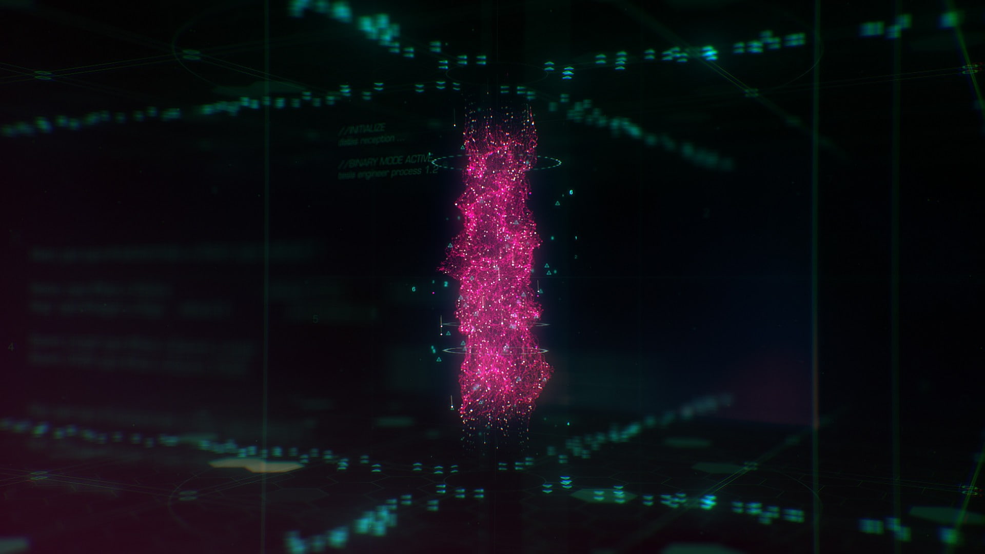 technology, neon, 1080P, HUD, digital art, HD Wallpaper