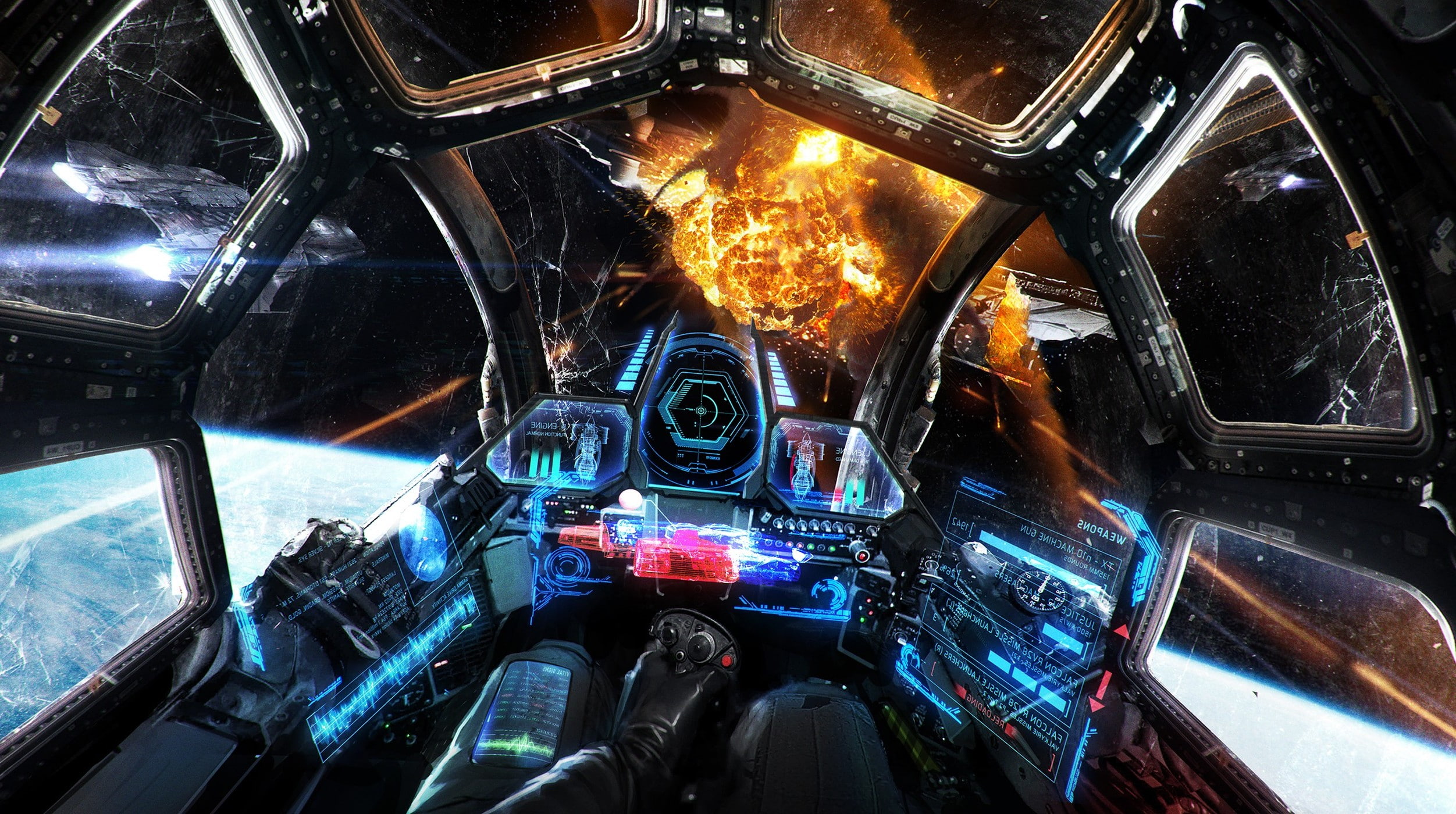 travel, glass - material, vehicle interior, air vehicle, nature, 1080P, control panel, spaceship, HUD, fire - natural phenomenon, technology, car, indoors, HD Wallpaper