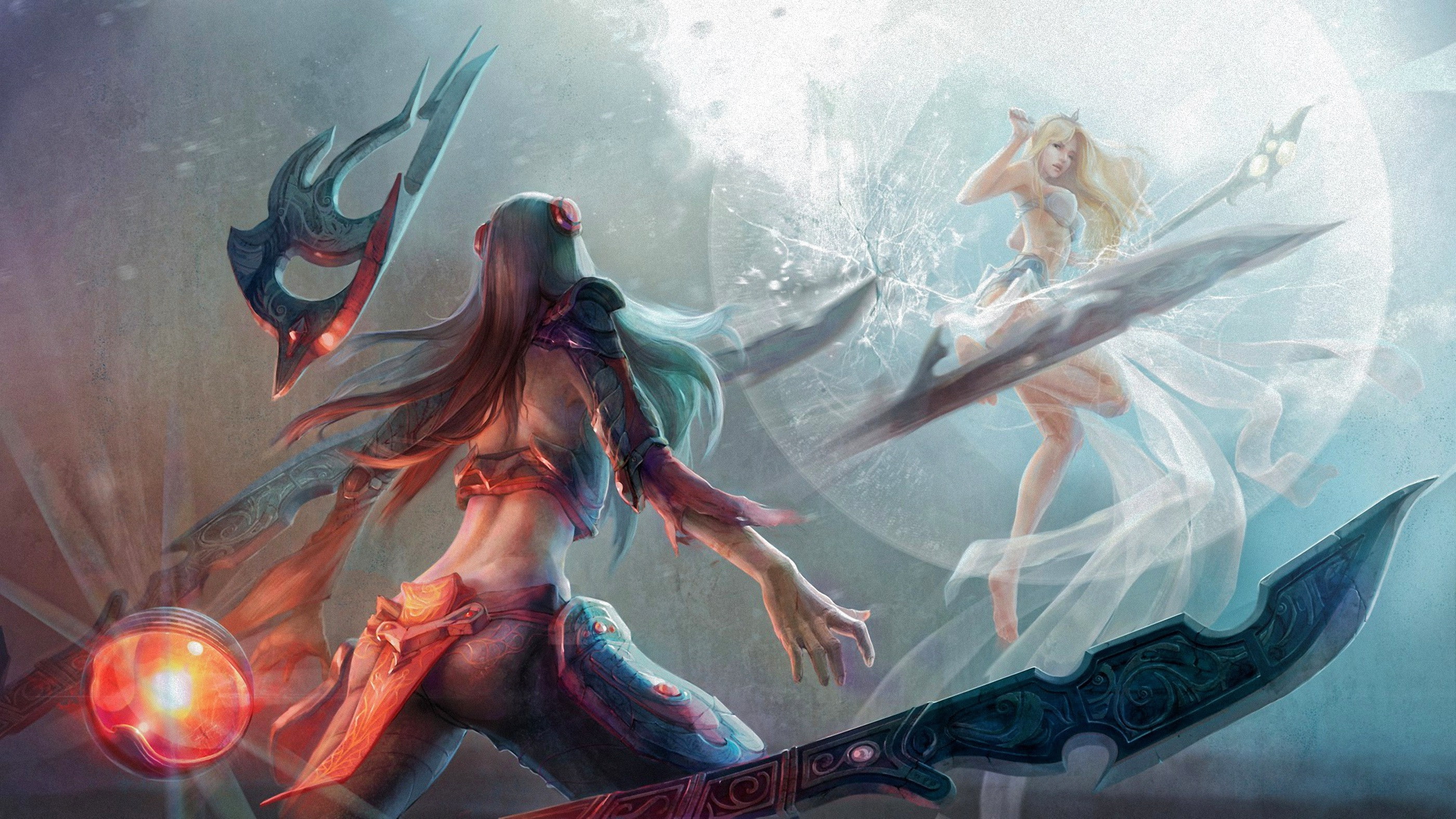 hairstyle, floating on water, women, clothing, underwater, fantasy art anime women irelia janna league of legends, beauty, adult, sea, nature, elegance, HD Wallpaper