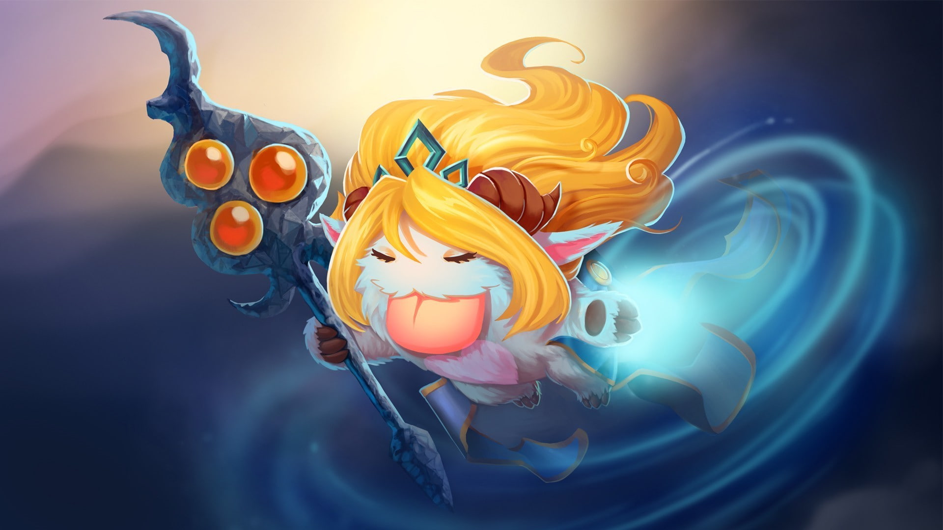 multi colored, marine, floating on water, sea, nature, motion, 1080P, animal, animal wildlife, undersea, invertebrate, orange color, animal themes, league of legends poro janna, HD Wallpaper