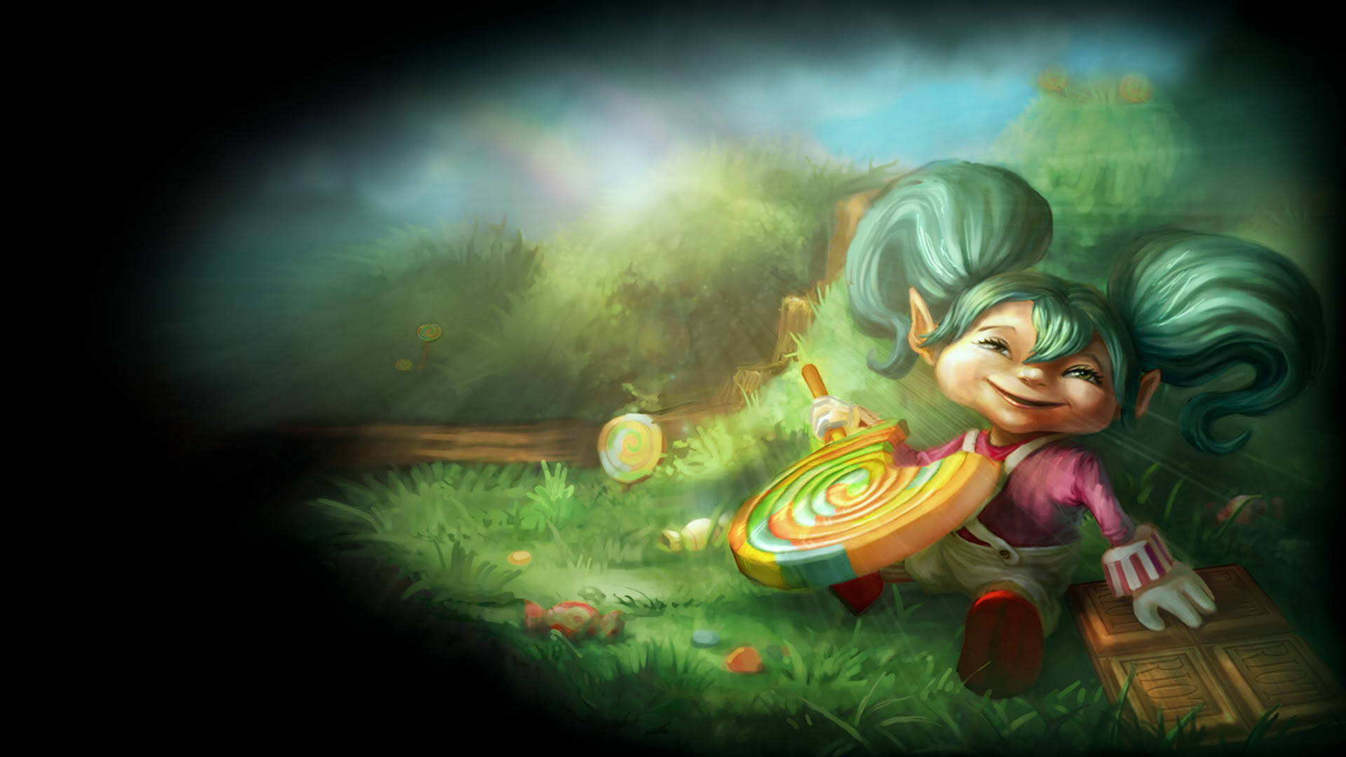 lollipop, drawing, fantasy, 1080P, poppy, league, legends, sucker, HD Wallpaper