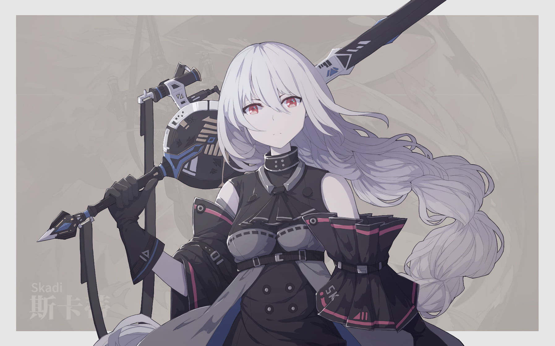 Skadi(Arknights), anime, Yang Zheng Yu, Arknights, anime girls, 720P, HD Wallpaper