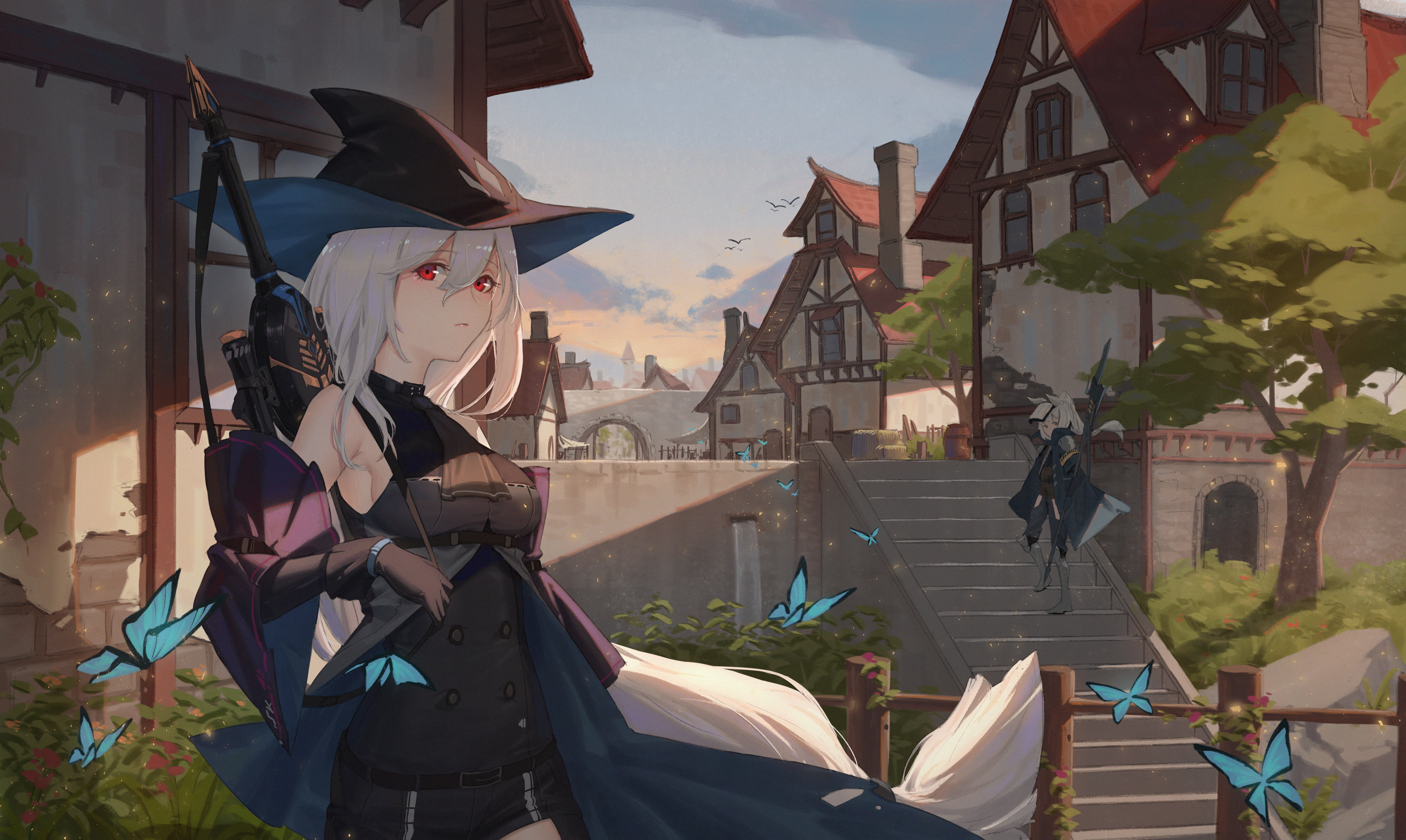 4K, anime, Arknights, AreaAaron, Skadi(Arknights), anime girls, HD Wallpaper