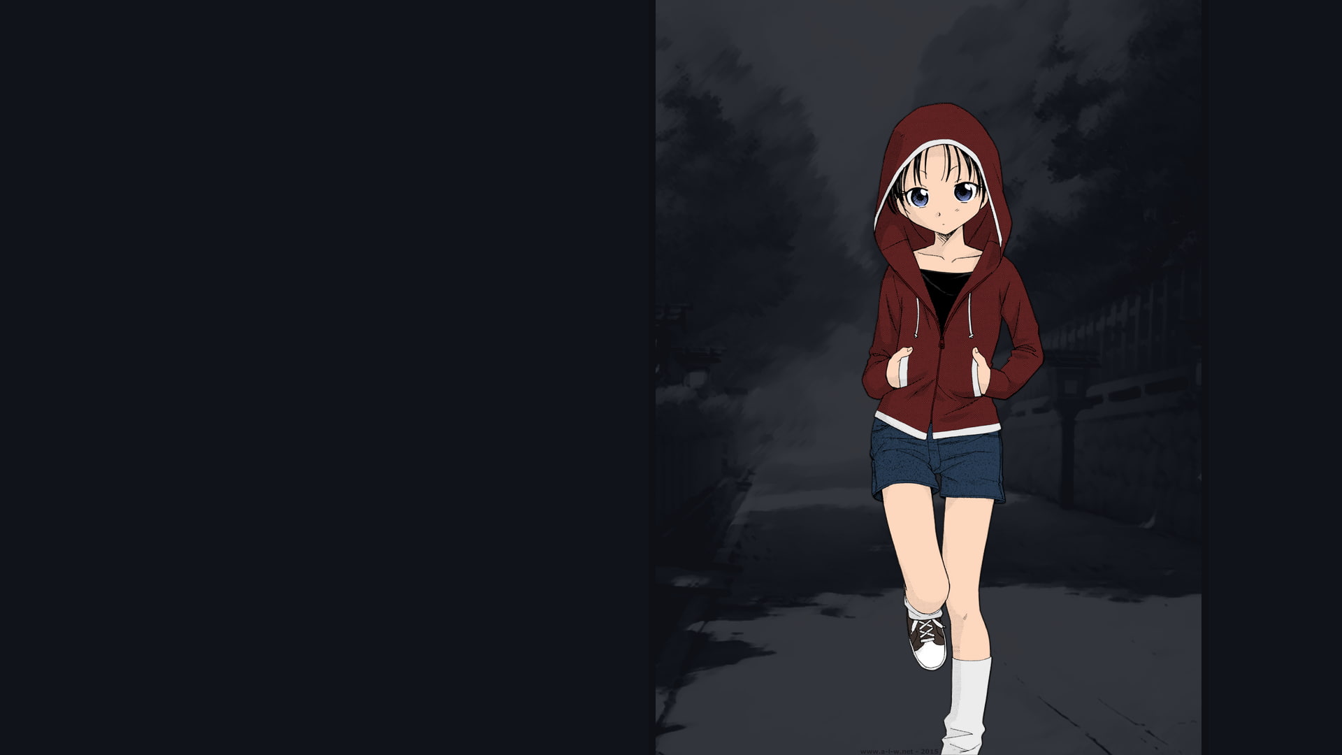 standing, young adult, front view, tomboys, looking at camera, full length, anime girls, copy space, Unno Hotaru, leisure activity, beautiful woman, short hair, HD Wallpaper