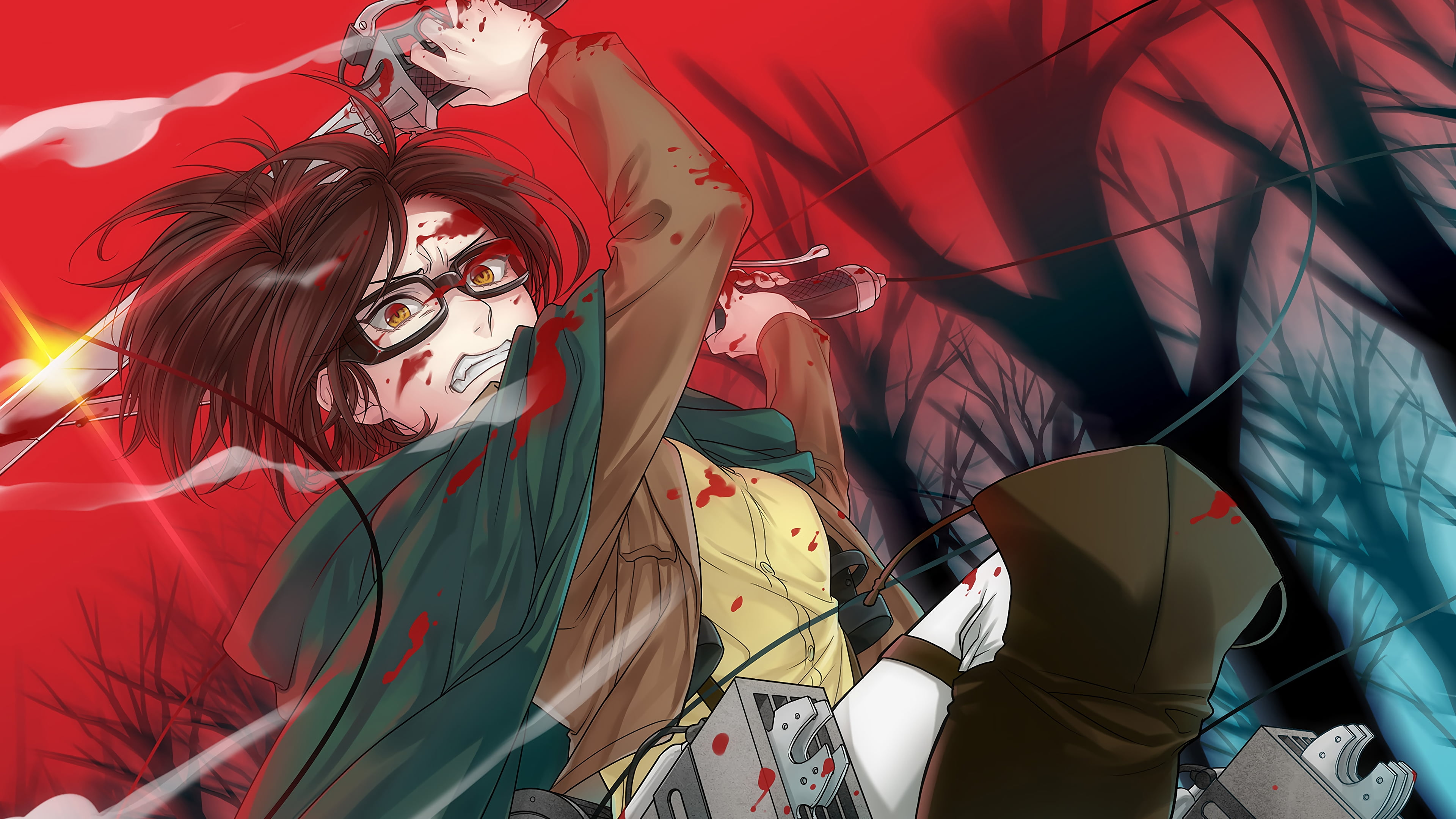 Attack On Titan, Anime, 4K, Hange Zoë, HD Wallpaper