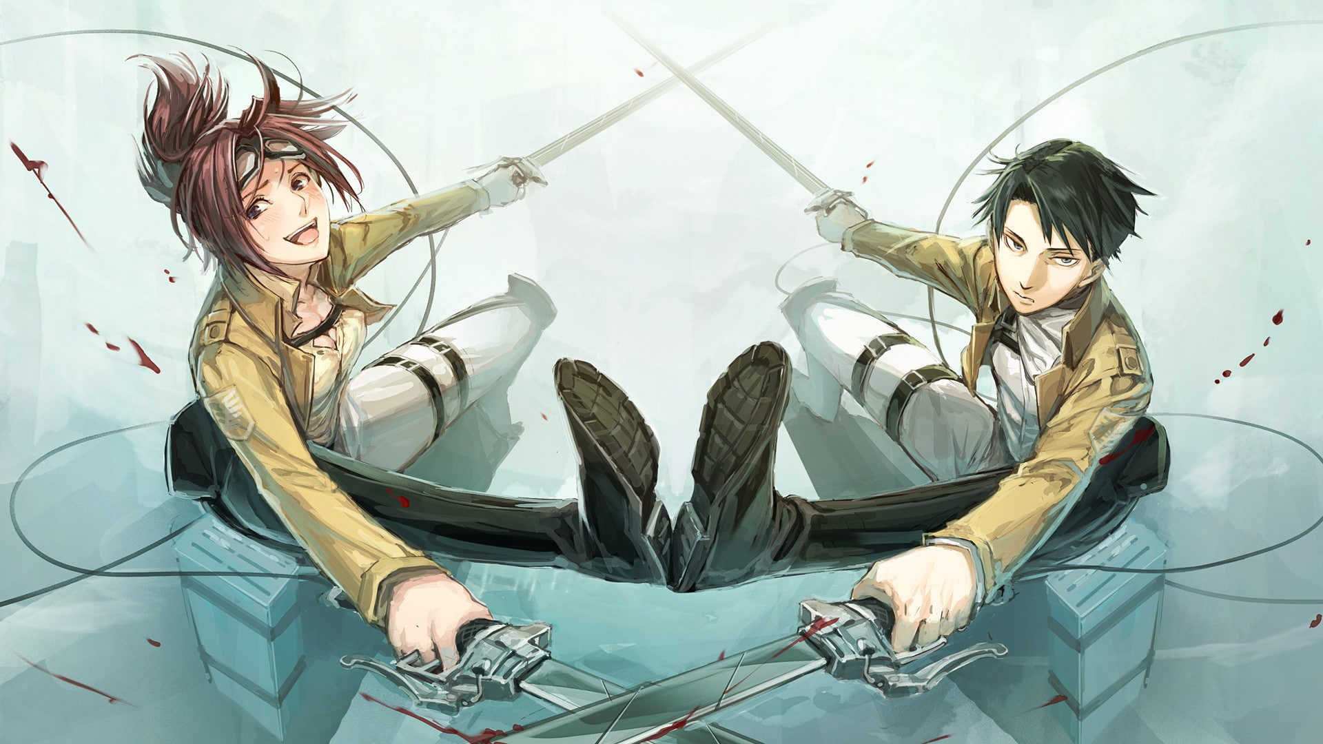 Hange Zoë, Anime, 1080P, Levi Ackerman, Attack On Titan, HD Wallpaper