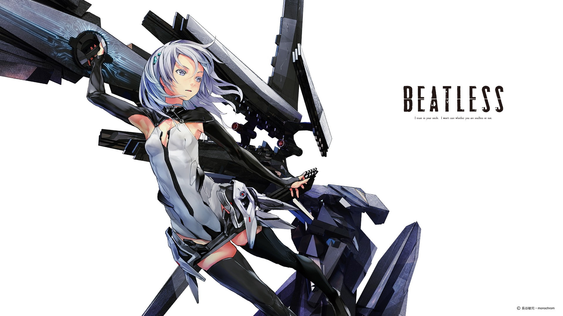 white hair, Redjuice, anime, 1080P, HD Wallpaper