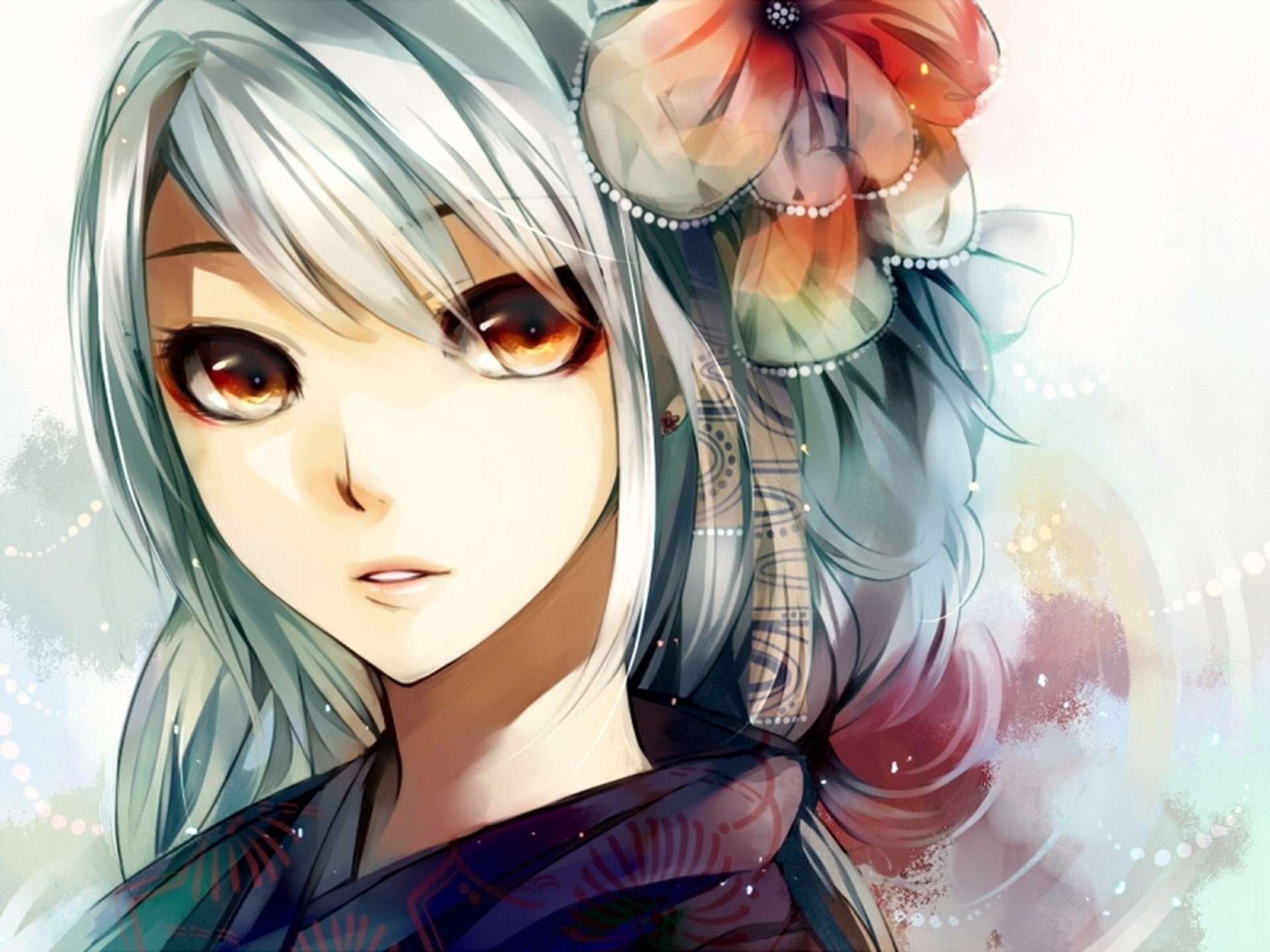 kimono, 1080P, anime girls, original characters, HD Wallpaper