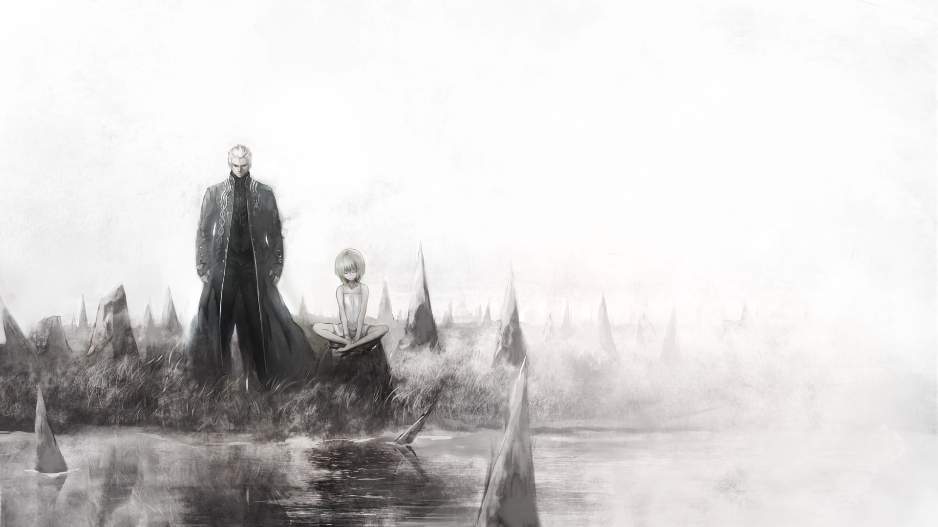 Vergil, Devil May Cry, Izayoi Sakuya, Touhou, 1080P, video games, anime girls, HD Wallpaper