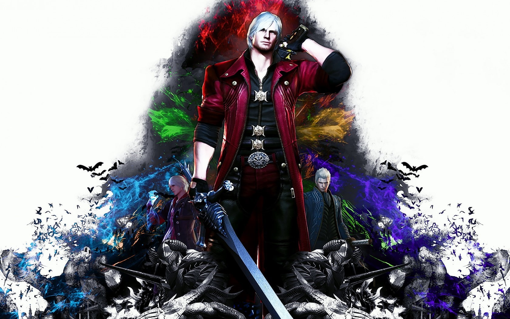nature, emotion, indoors, clothing, lifestyles, Vergil, three quarter length, Devil may cry 4, hairstyle, looking at camera, arts culture and entertainment, HD Wallpaper