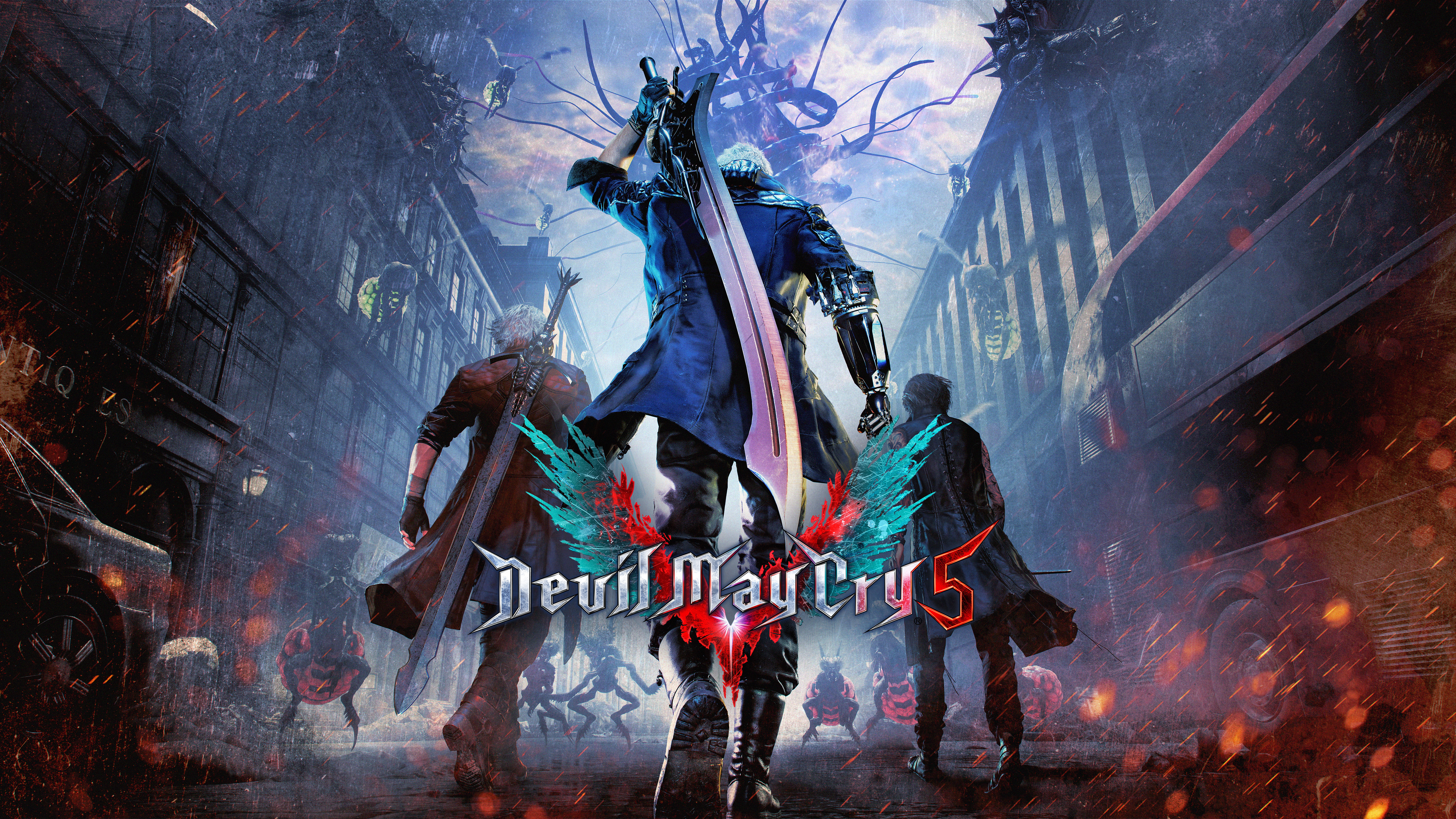 4K, E3 2018, Nero, Devil May Cry 5, 5K, 2019 Games, Dante, 8K, HD Wallpaper
