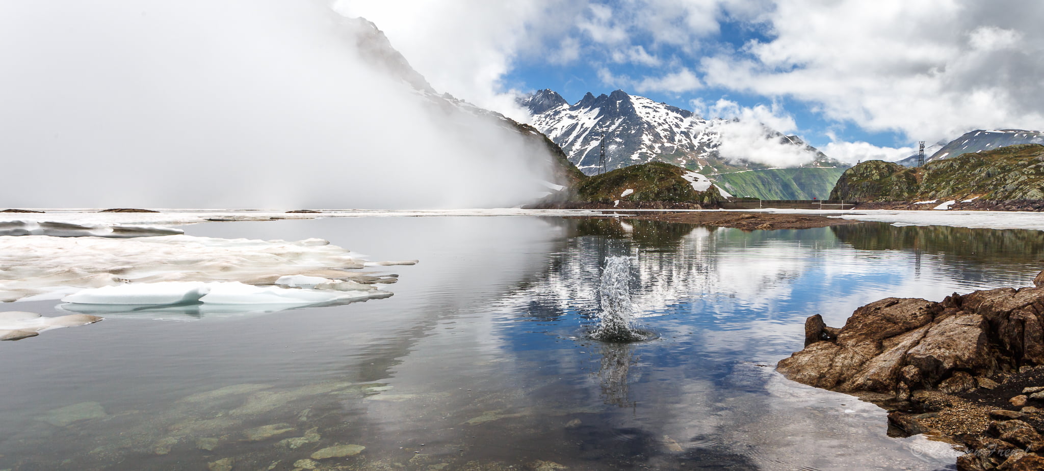 Travel  Photography, steine, europe, europa, water, totensee, outdoors, body of water, travel, light  rock, fog, nebel, WOW, 1080P, nature, Outdoor, National  Geographic, HD Wallpaper