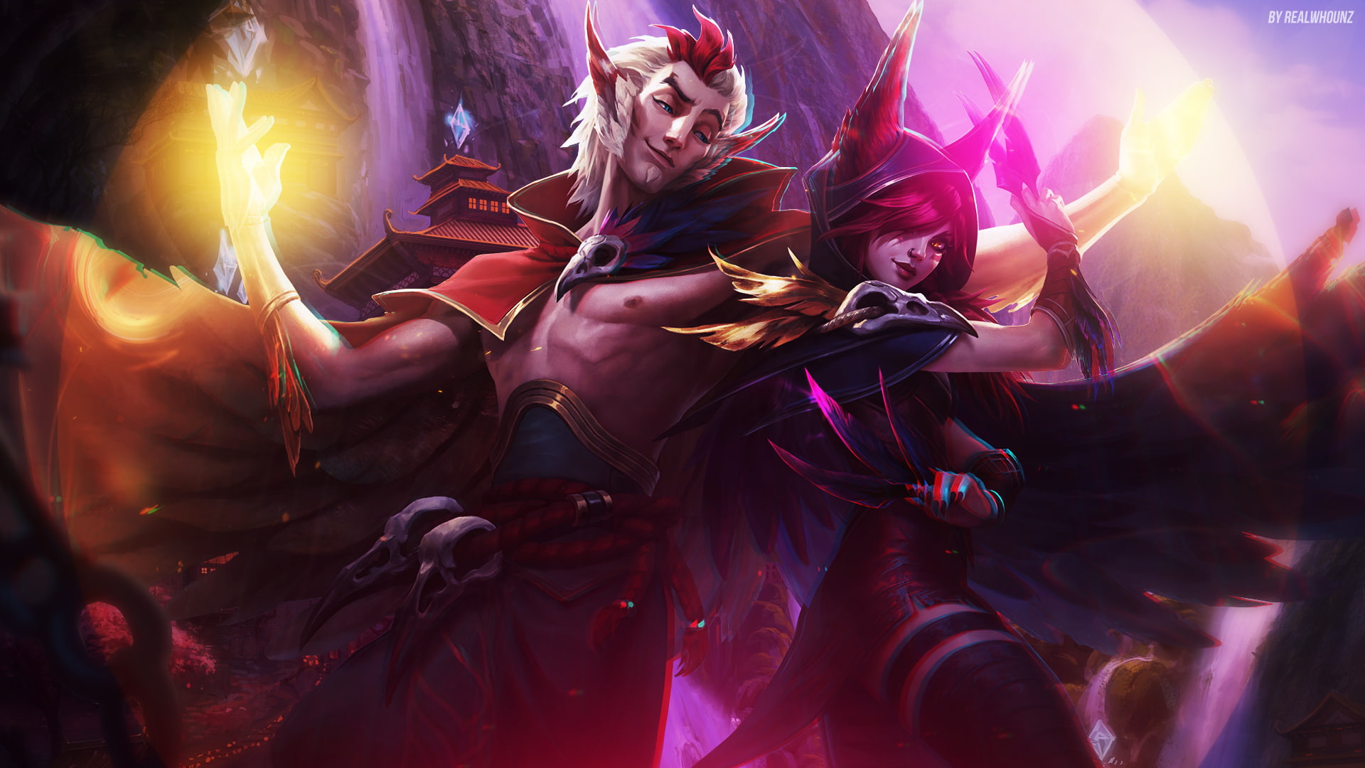 Xayah (League of Legends), Video Game, 1080P, League Of Legends, Rakan (League of Legends), HD Wallpaper