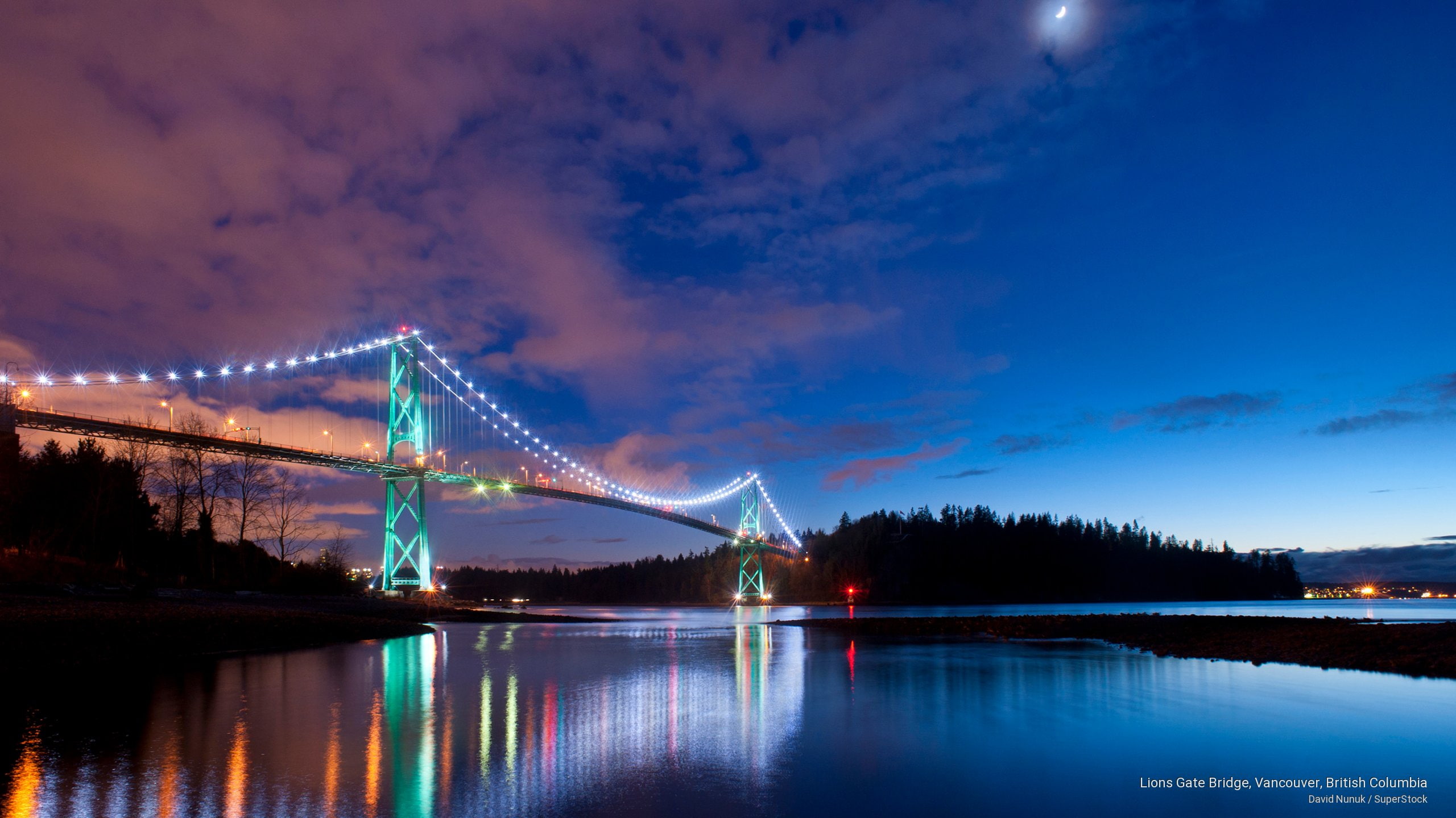 2K, Architecture, lions, bridge, columbia, vancouver, british, gate, HD Wallpaper
