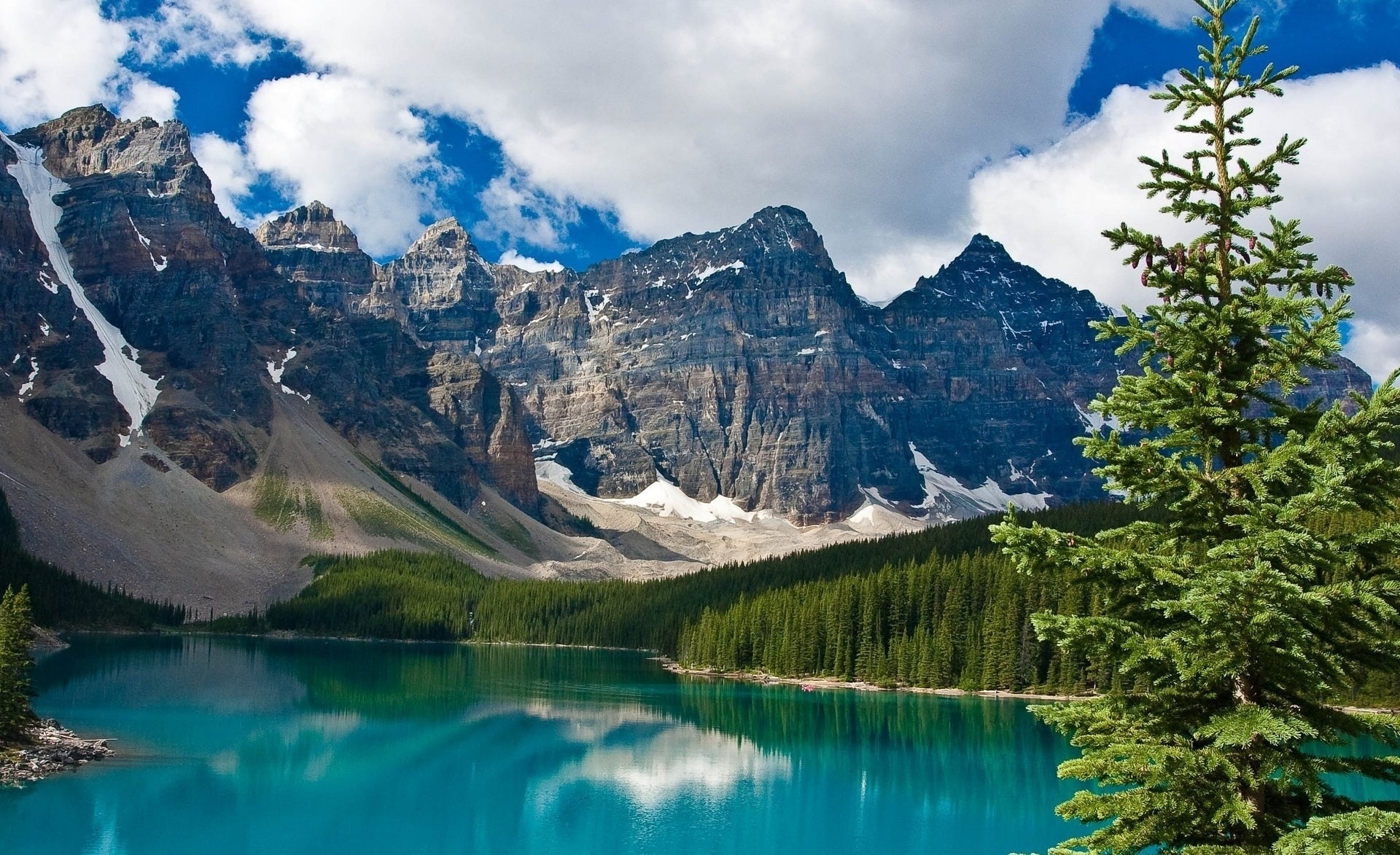 Canada, cloud - sky, British Columbia, beauty in nature, formation, National, mountain peak, outdoors, idyllic, snowcapped mountain, non-urban scene, water, HD Wallpaper