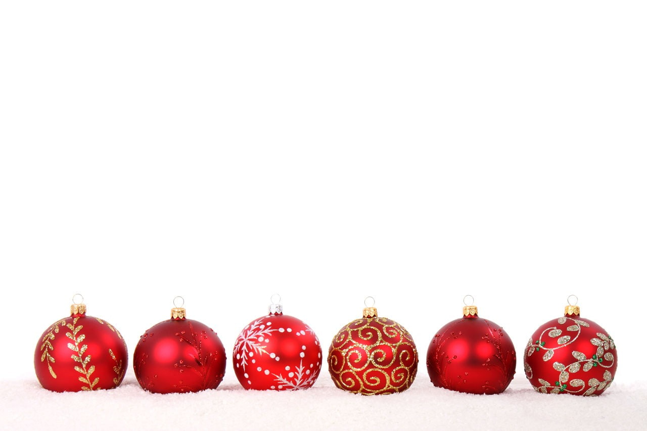 Christmas ornaments, still life, winter, indoors, sphere, no people, white background, balls, christmas decoration, holiday - event, glass, cut out, holiday, HD Wallpaper