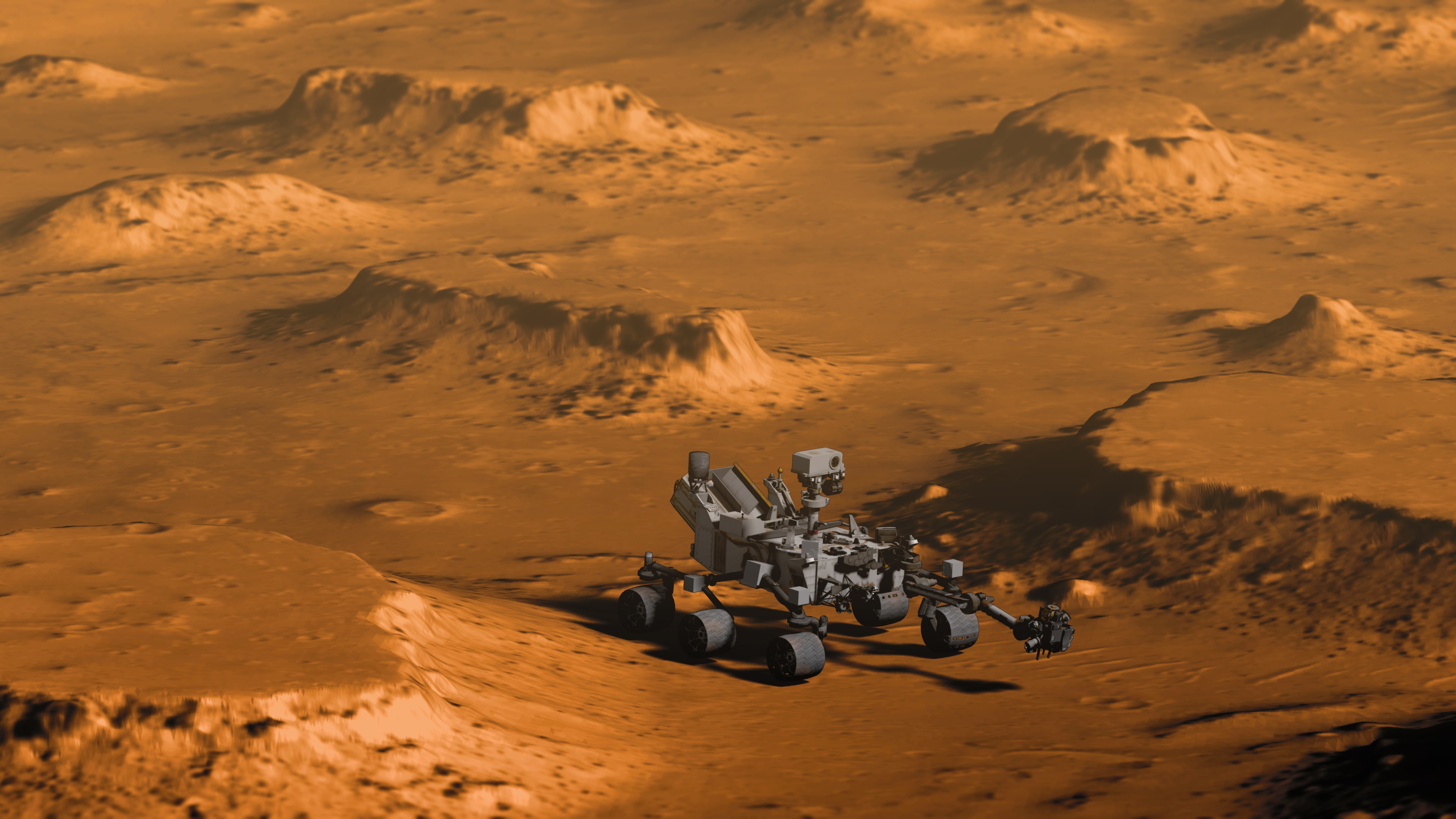 the Rover, 4K, surface, Curiosity, Mars, HD Wallpaper