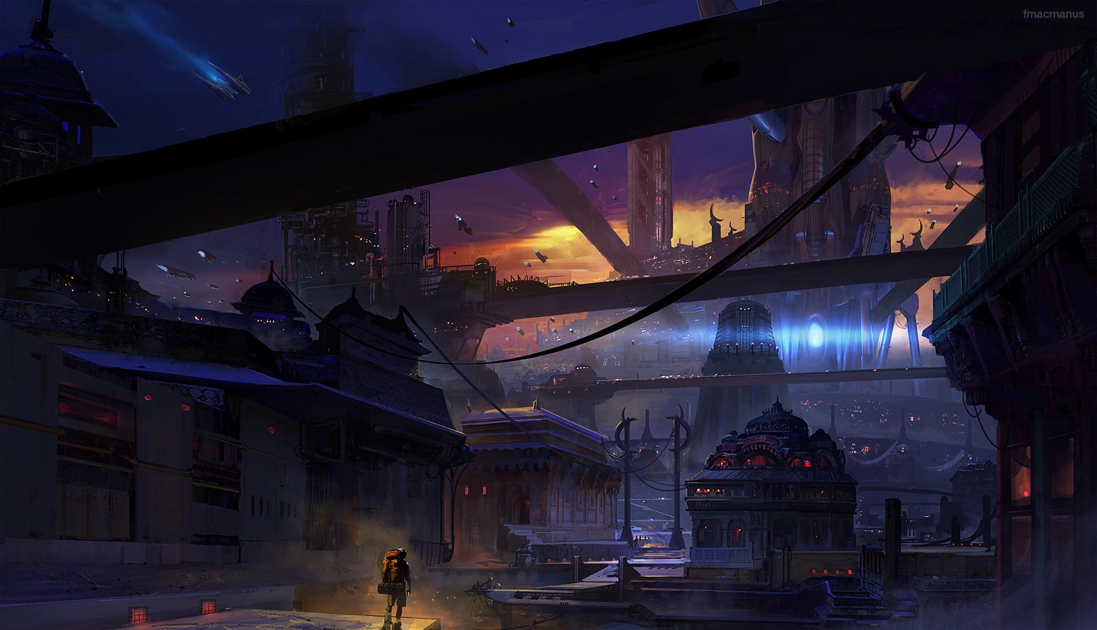 digital art, science fiction, Dune (series), 720P, Finnian MacManus, cityscape, DeviantArt, HD Wallpaper