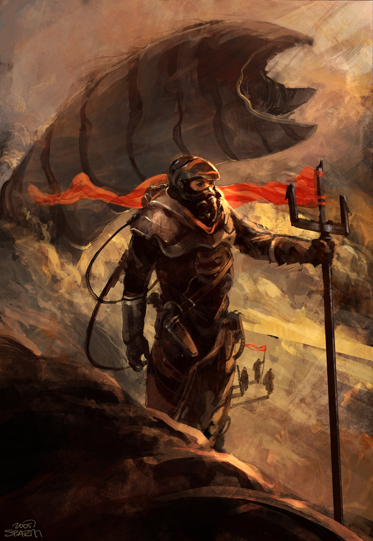 Dune (series), Paul Atreides, Arrakis, science fiction, Sparth., Nicolas Bouvier, Sandworm, 720P, Phone HD Wallpaper