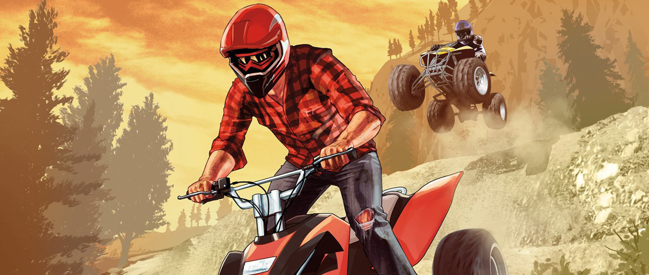 riding, sports helmet, headwear, mode of transportation, adventure, Grand Theft Auto V, motorcycle, nature, crash helmet, one person, sunlight, outdoors, HD Wallpaper