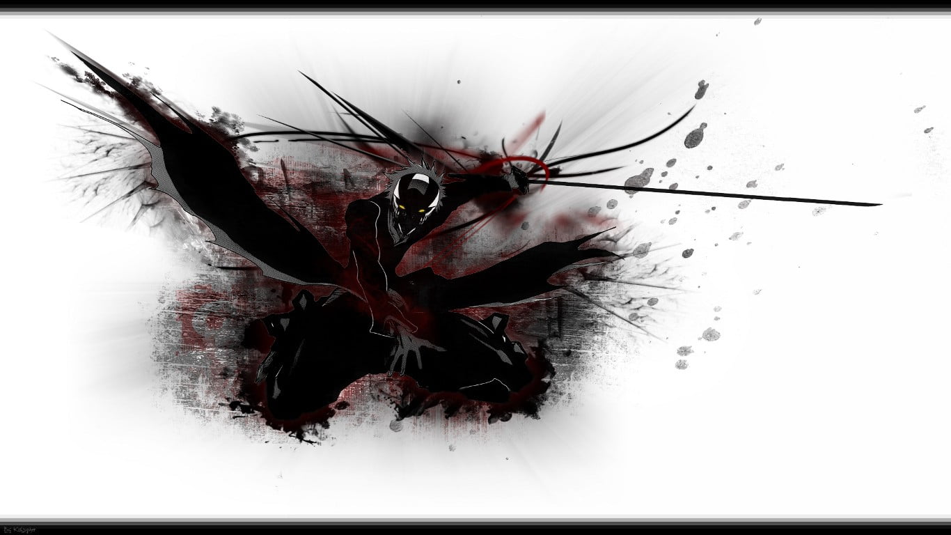 Bleach, no people, insect, paint splatter, Hollow, animal, close-up, animal wildlife, animals in the wild, black, red, animal body part, animal themes, HD Wallpaper