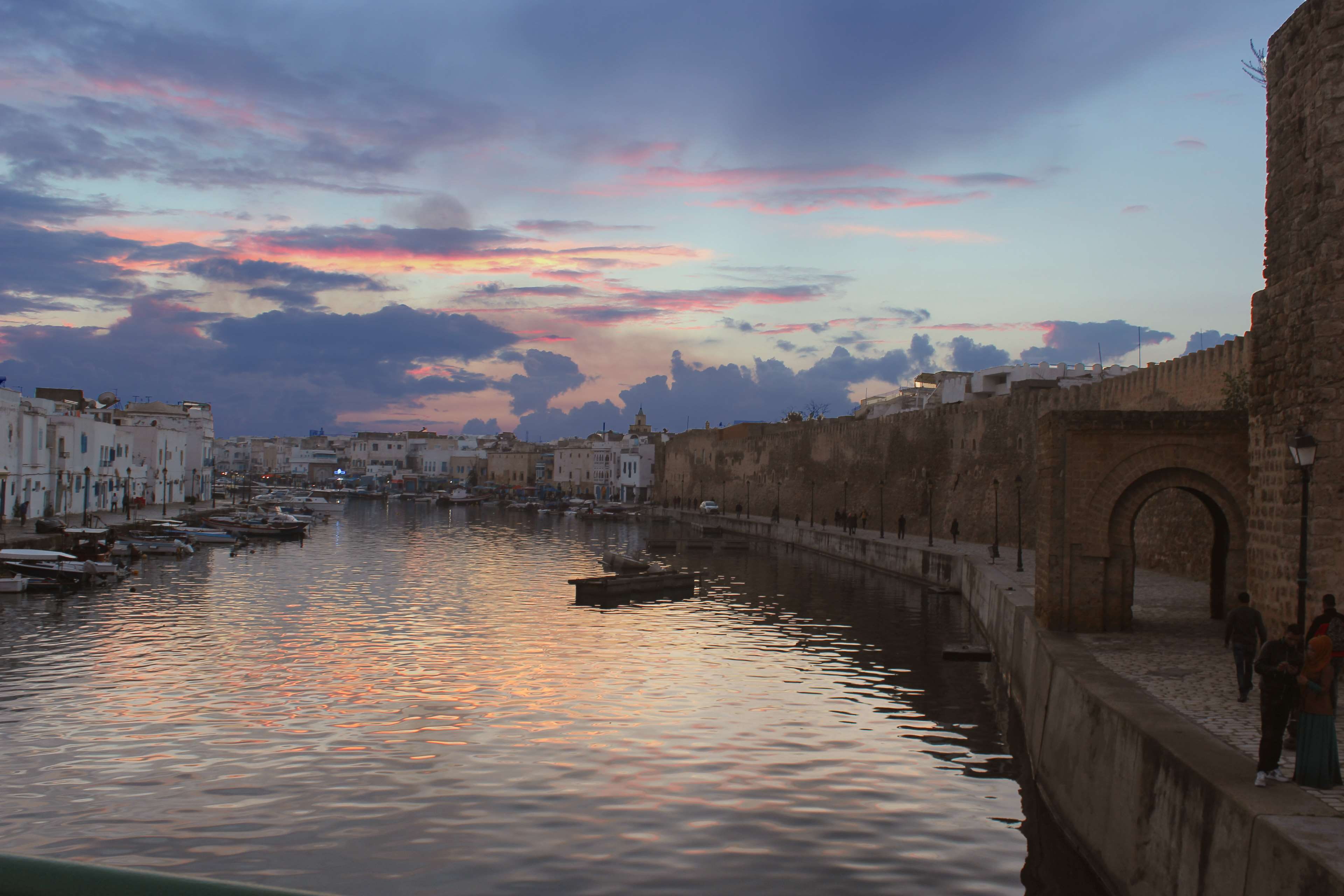 building exterior, built structure, sea, mediterranean, mode of transportation, 4K, beauty in nature, cloud - sky, nautical vessel, reflection, tunisia, HD Wallpaper