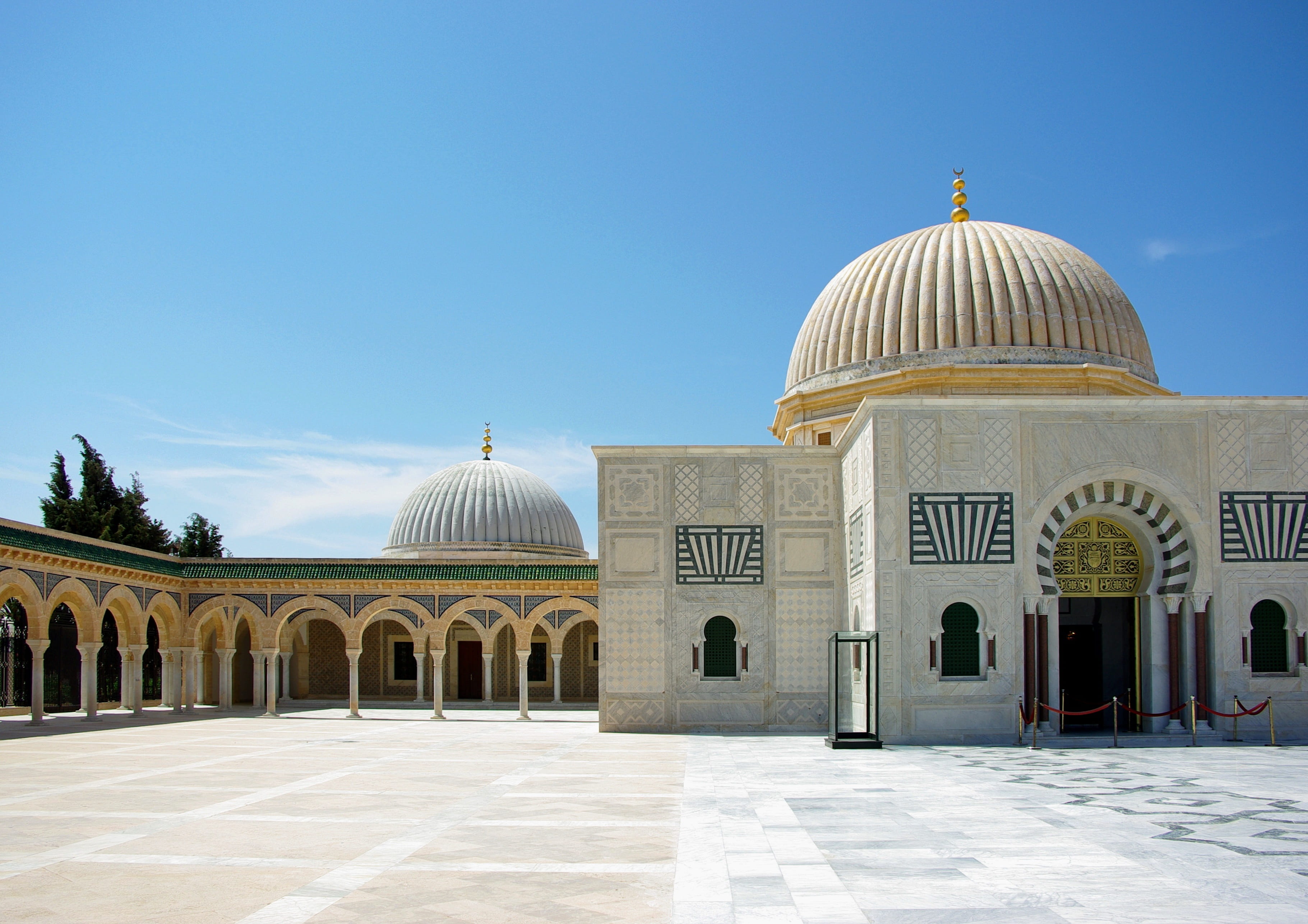 blue, architectural column, tourism, spirituality, building, place of worship, esplanade, mosque, 2K, architecture, arch, travel destinations, mausoleum, HD Wallpaper