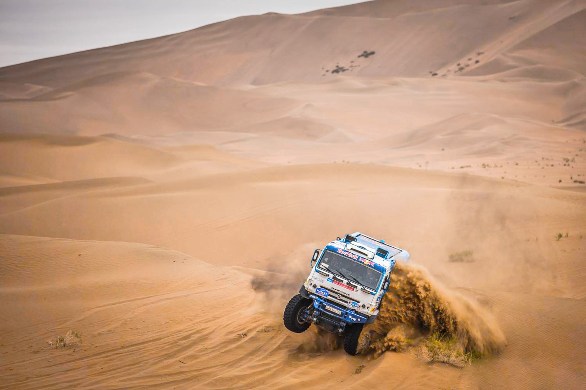 Truck, racing, 1080P, Kamaz, Rally, desert, vehicle, HD Wallpaper