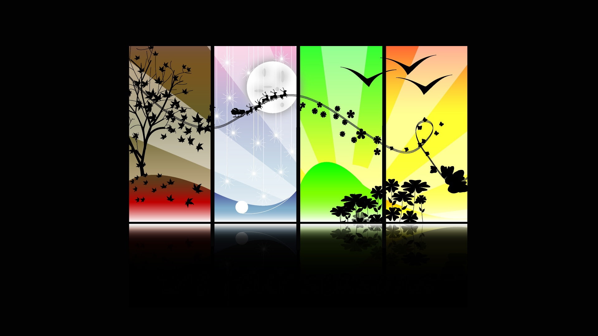 art, 1080P, four, hd, seasons, x, nature, HD Wallpaper