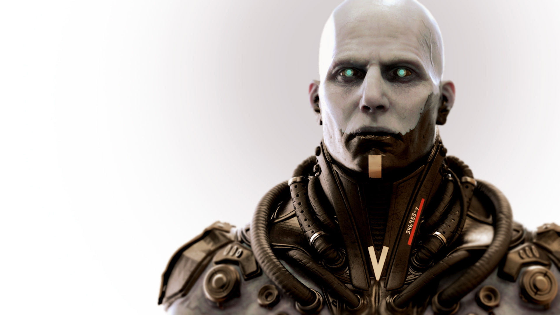 Vienna, cyborg, look, tube, Epic Games, 1080P, fighter, Unreal Tournament, bald, male, HD Wallpaper
