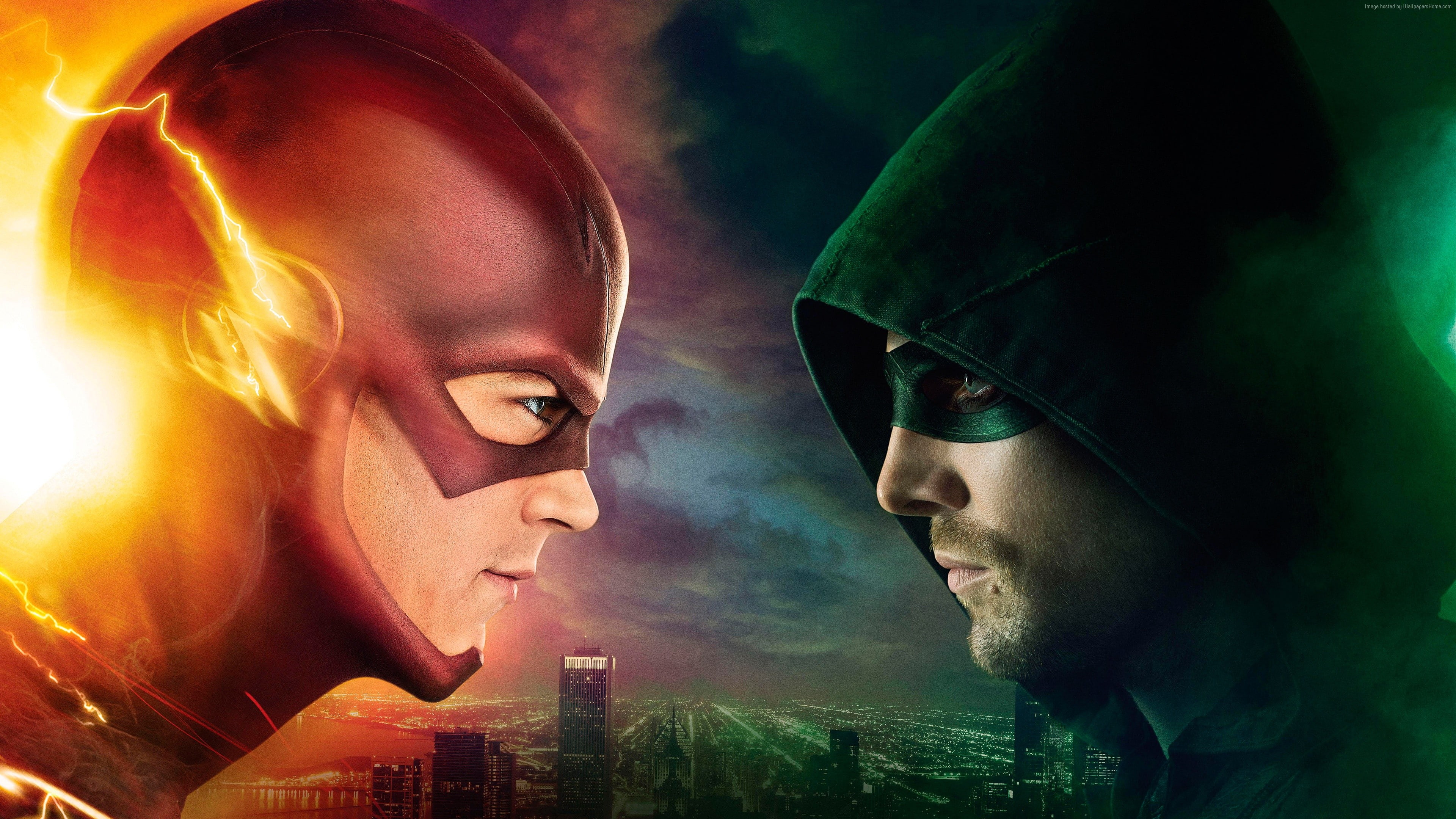 Stephen Amell, 4K, 4 season, Best TV Series of 2016, The Flash, Arrow, HD Wallpaper