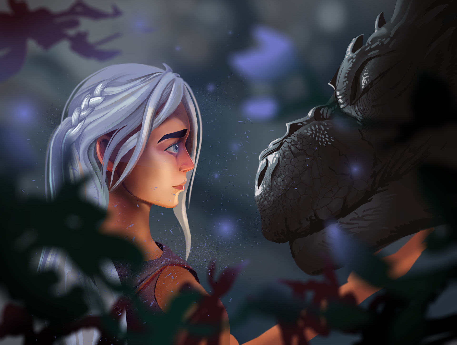 artstation, artist, digital art, dragon, hd, 1080P, game of thrones, daenerys targaryen, tv shows, artwork, game of thrones season 8, HD Wallpaper