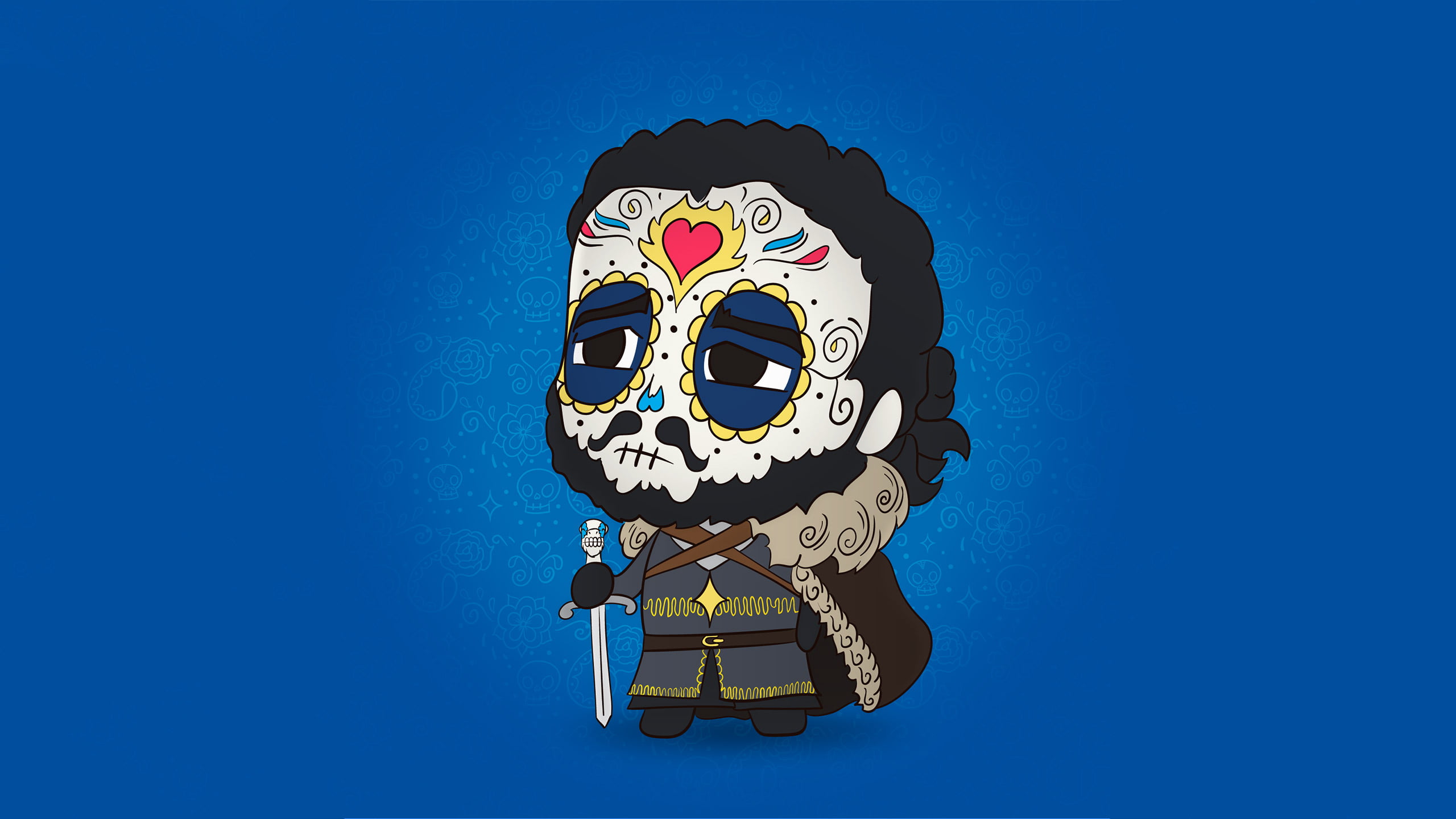 cut out, tv shows, representation, jon snow, halloween, creativity, celebration, single object, 2K, indoors, game of thrones, colored background, arts culture and entertainment, HD Wallpaper