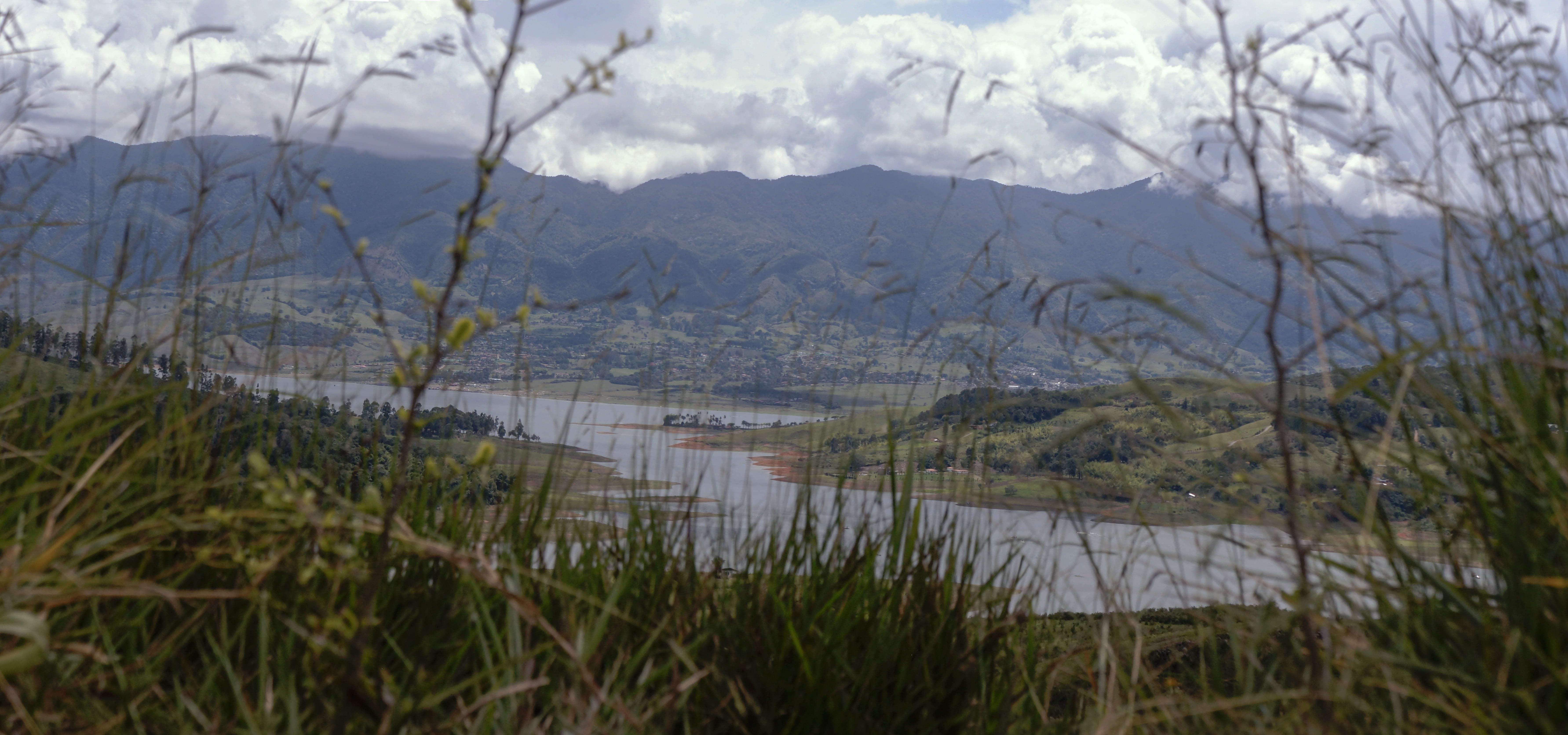 beauty in nature, plant, reflection, water, day, outdoors, colombia, represa, land, valle del cauca, mountain, lake, paisaje, calima, no people, landscape, HD Wallpaper