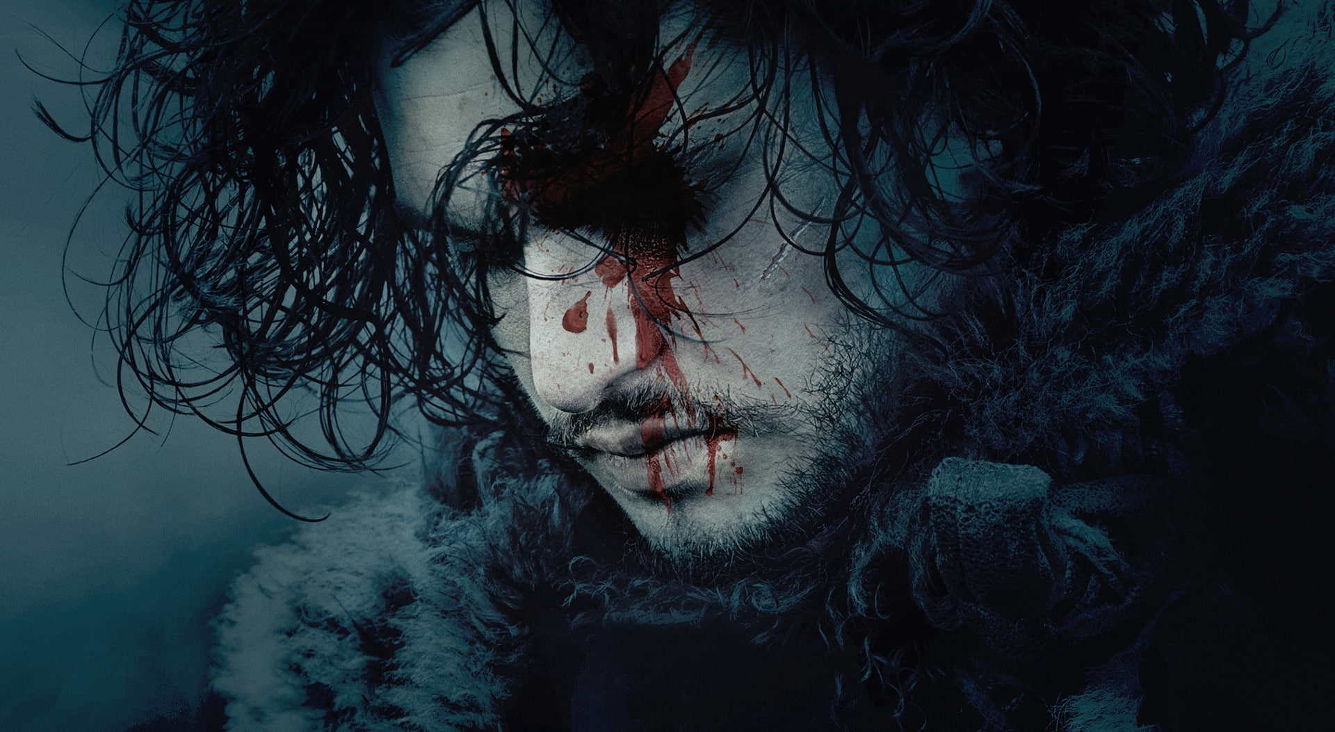 bizarre, long hair, hd, facial hair, king, human body part, jon snow, contemplation, thrones, messy, got, north, jon, young adult, wolf, evil, HD Wallpaper