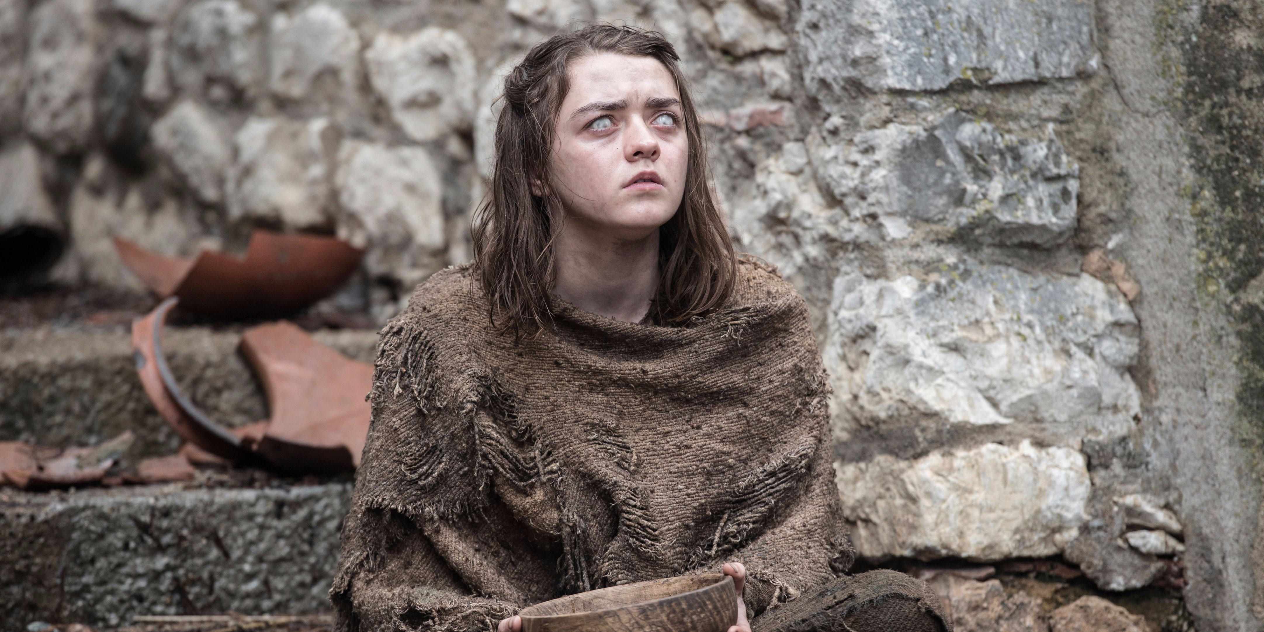 looking at camera, contemplation, sadness, beauty, Season 6, looking, adolescence, young adult, Game of Thrones, portrait, long hair, wall, stone wall, HD Wallpaper