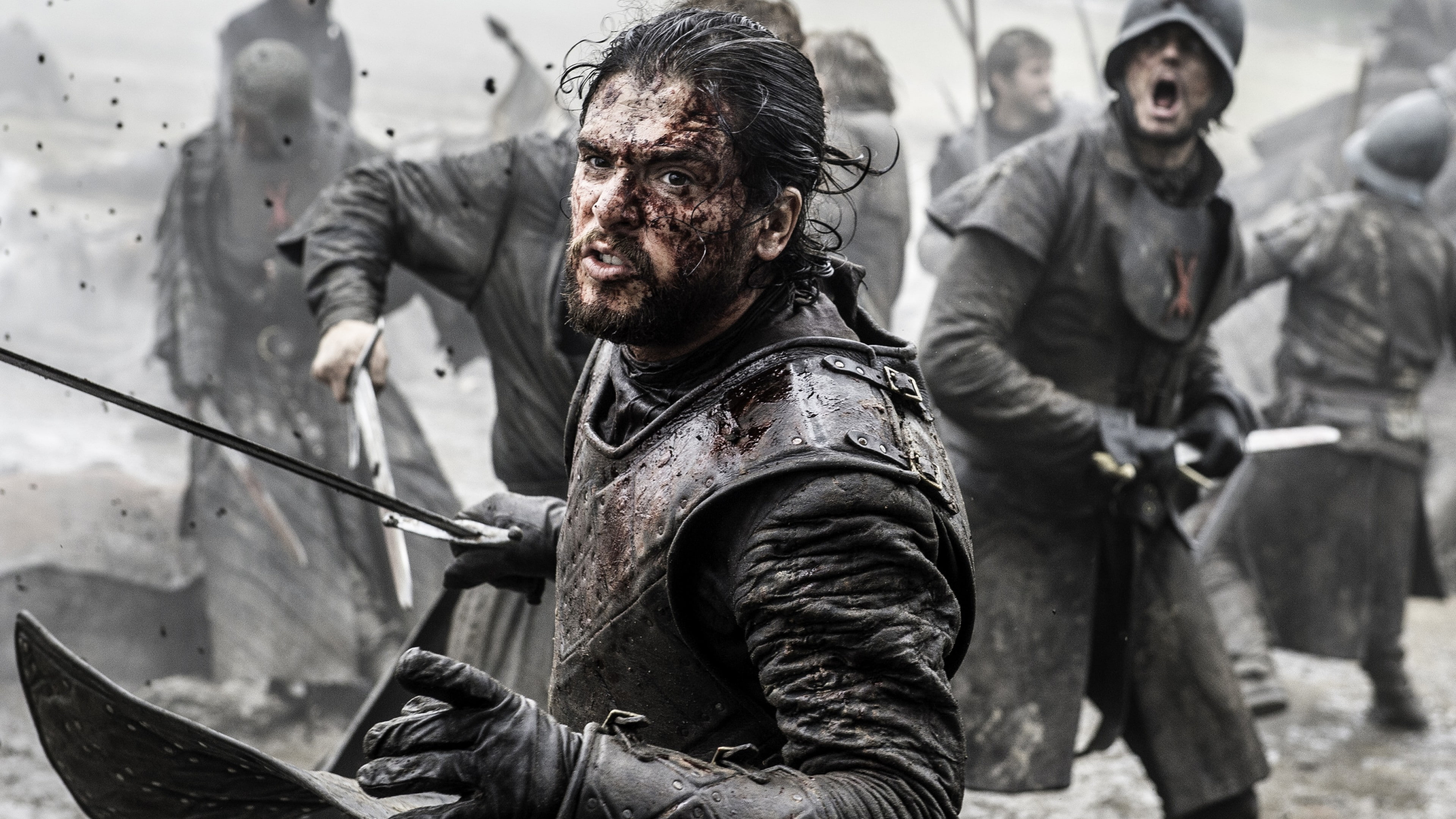 knight, wearing, man, 4K, Jon Snow, brown, 6 season, Game of Thrones, armor, Kit Harington, HD Wallpaper