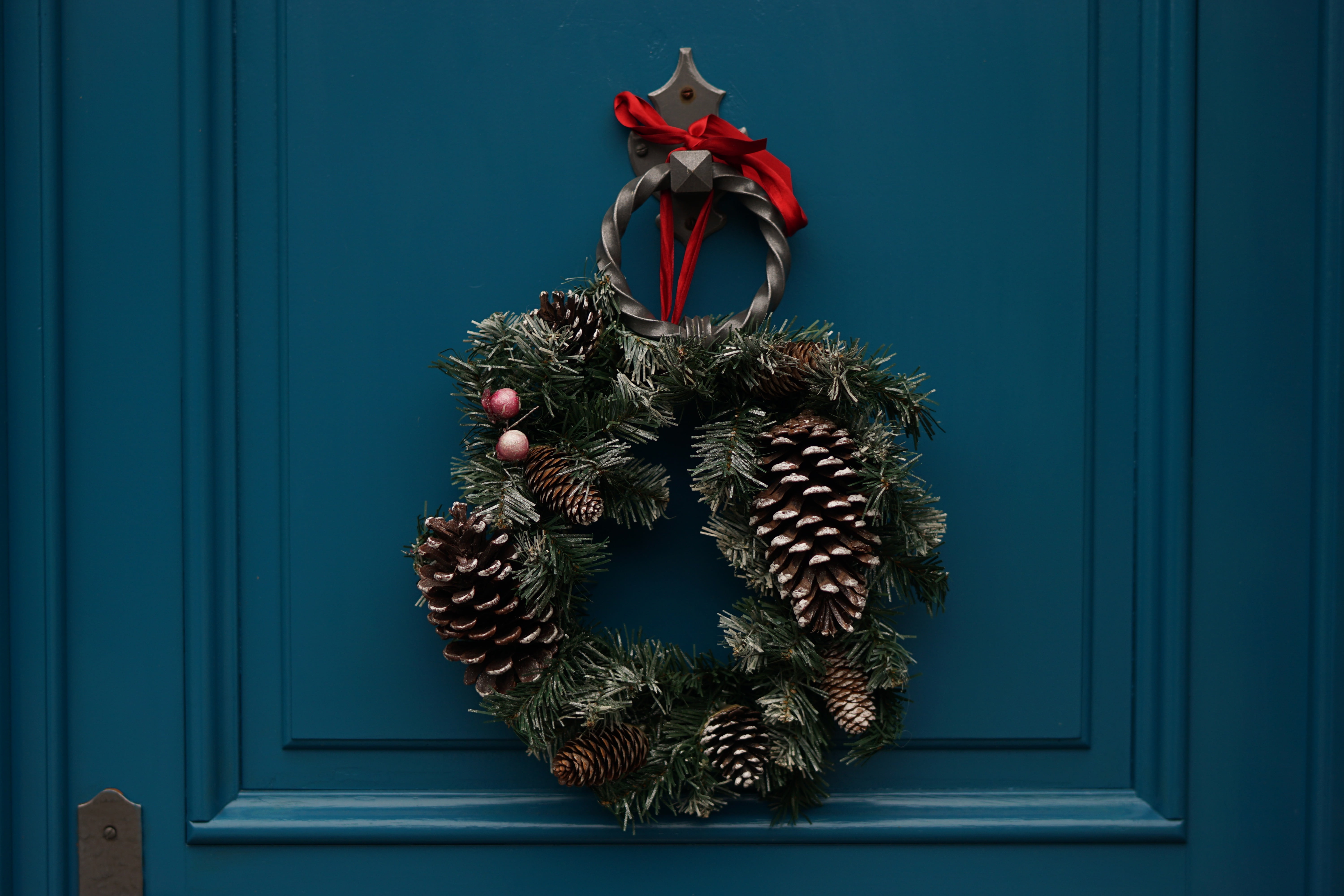 red, brown, decoration, wood - Material, year, spruce Tree, flowers, christmas Decoration, decor, season, cultures, 5K, gift, no people, nature, pine Tree, HD Wallpaper