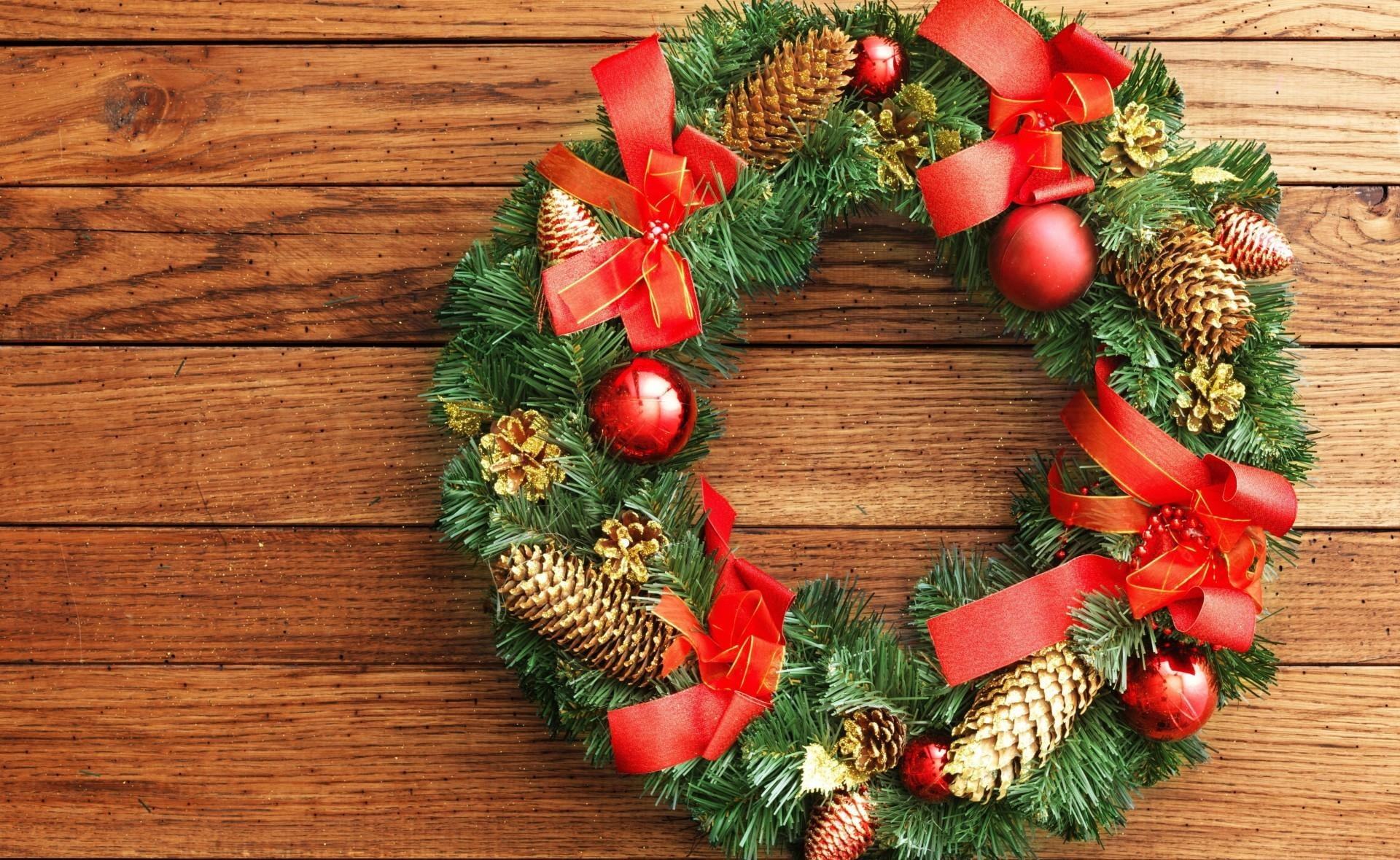 space, orange, brown, holiday, pine needles, close-up, fruit, christmas, green Color, white, decorating, holiday - event, pine, decoration, boughs, backgrounds, HD Wallpaper