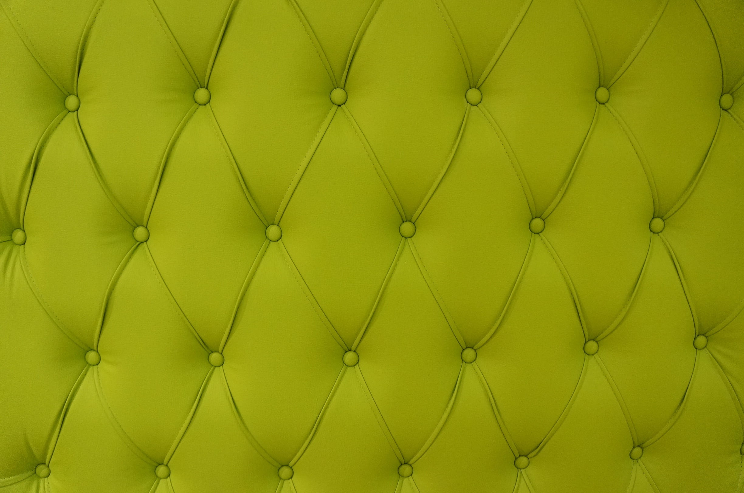 tufted, decoration, button sofa, bright, green color, vibrant color, macro, full frame, textile, chartreuse, textured, textured effect, retro styled, elegance, HD Wallpaper