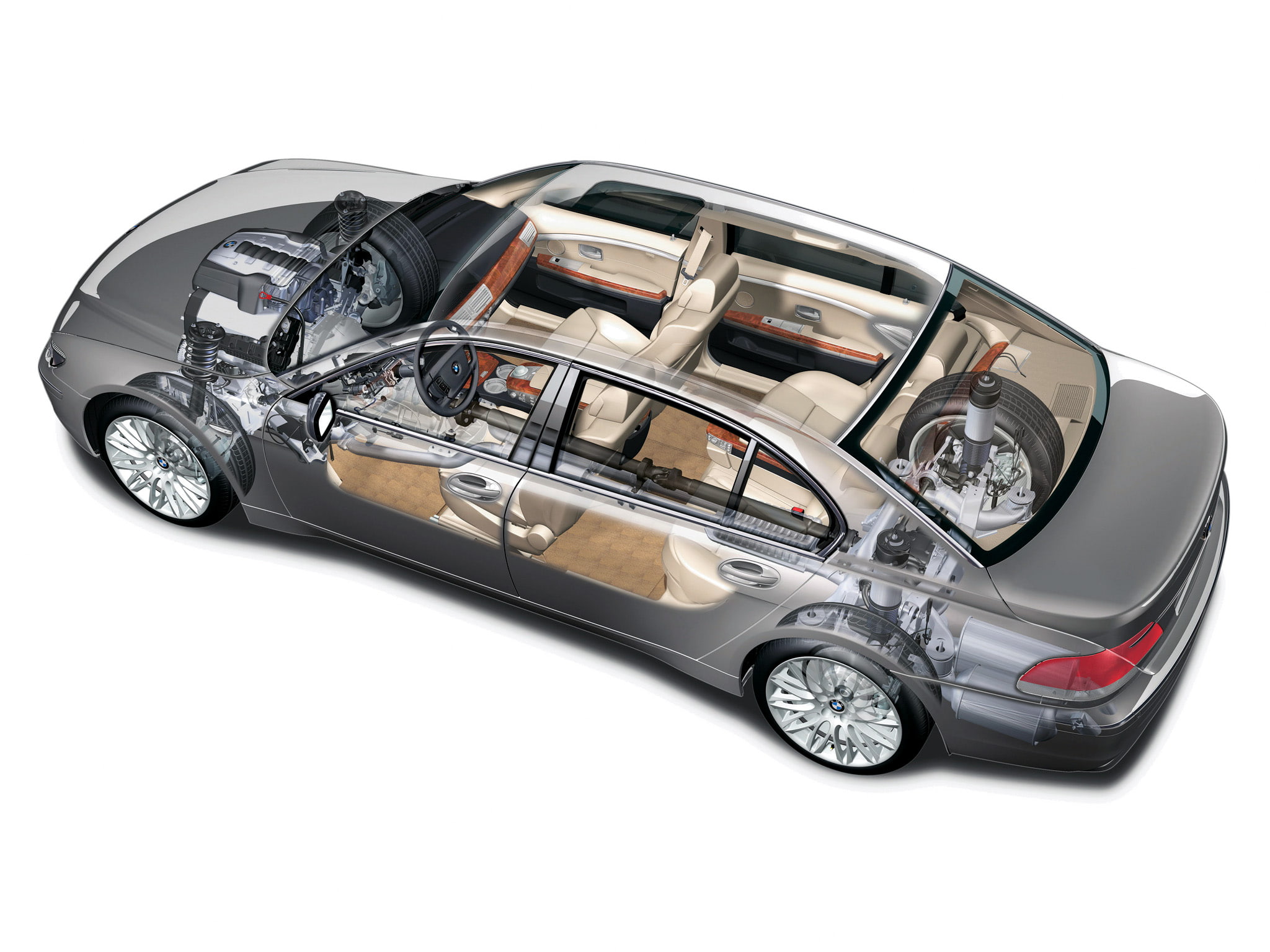 bmw, 1080P, 2005, 750li, e66, mkii, cutaway, HD Wallpaper