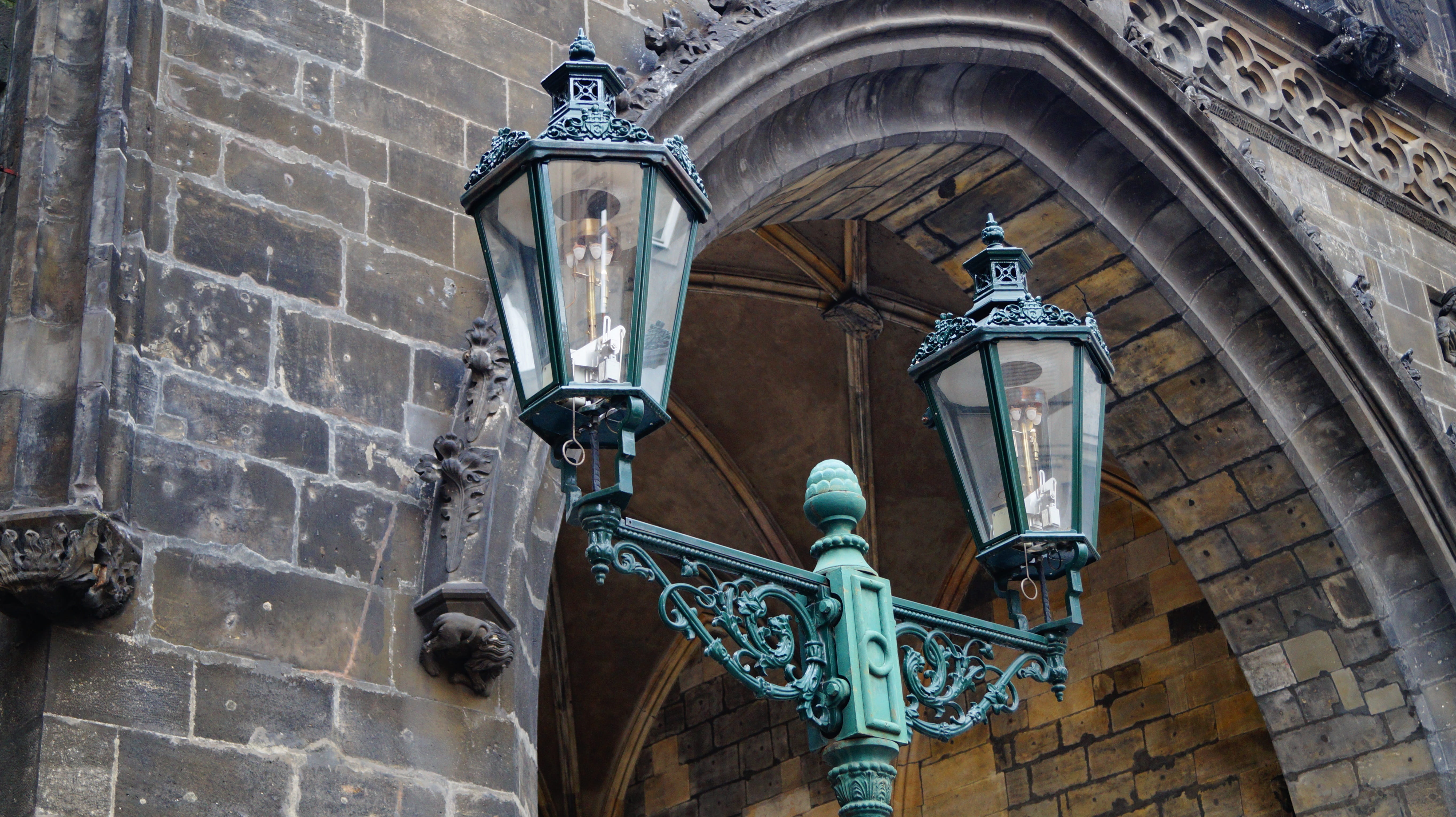 day, history, old, low angle view, lamp, wall - building feature, no people, the past, lighting equipment, art and craft, lantern, 5K, wall, street light, HD Wallpaper