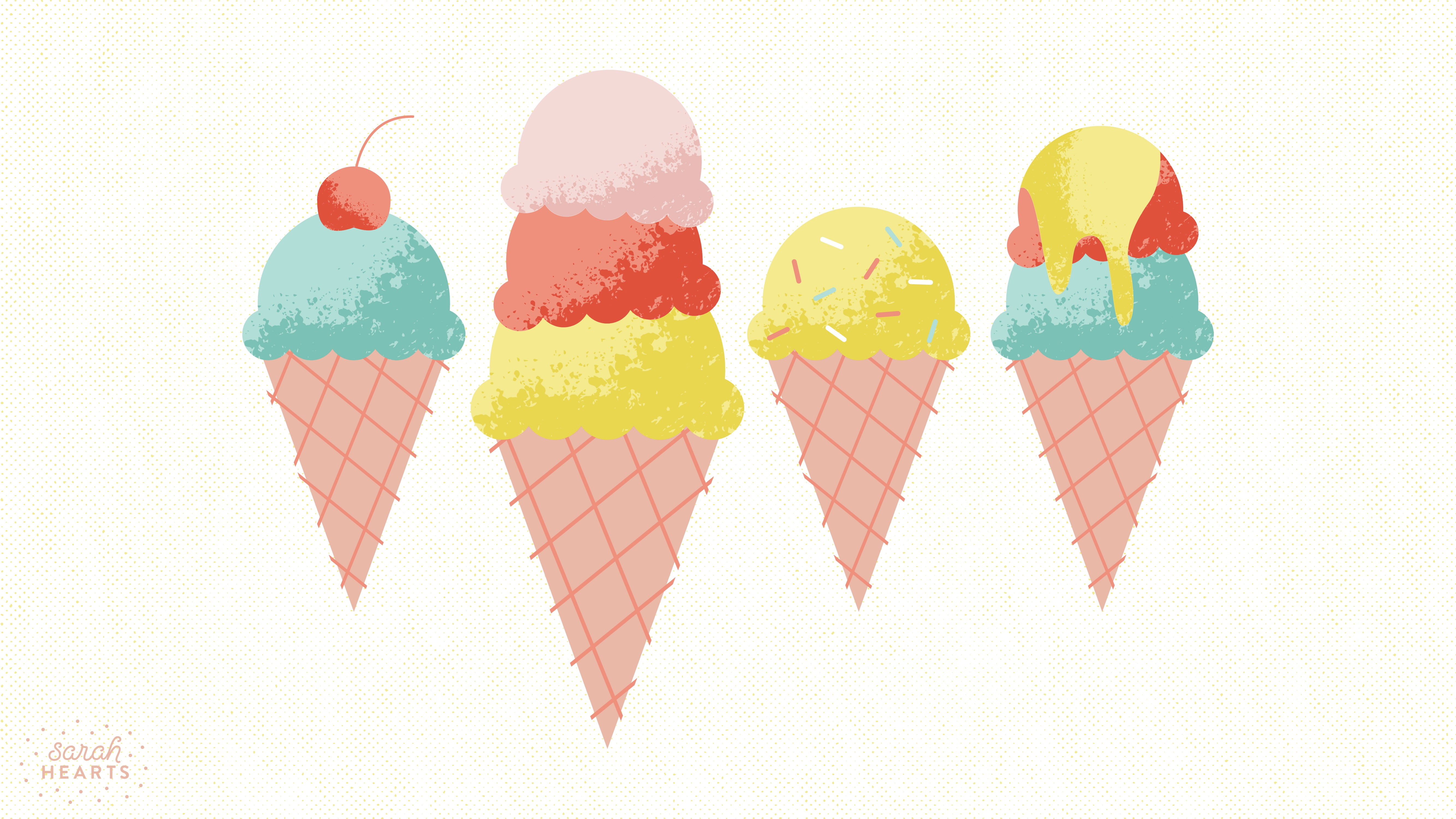 frozen, indulgence, unhealthy eating, temptation, food, candy, variation, multi colored, no people, ice cream cone, artwork, close-up, ice cream, dessert, HD Wallpaper