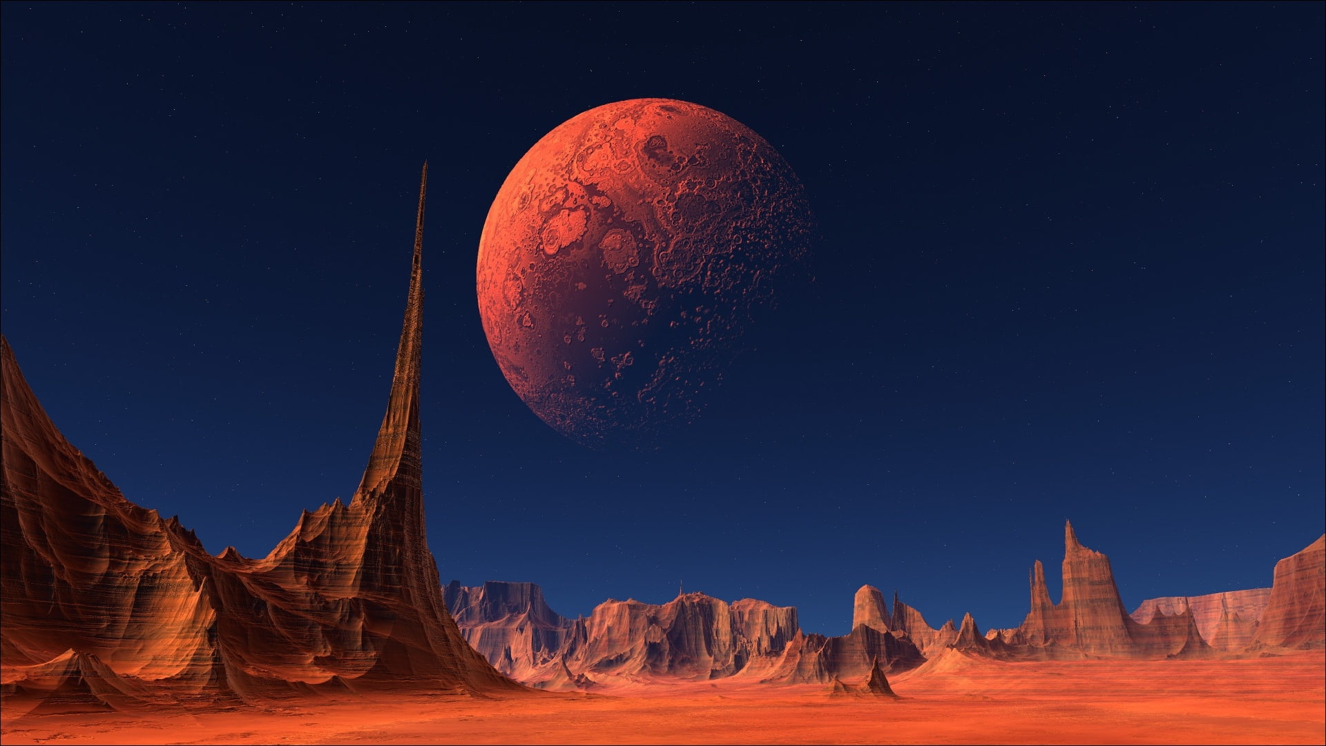 1920 x 1080, landscape, planet, 1080P, Space, HD Wallpaper